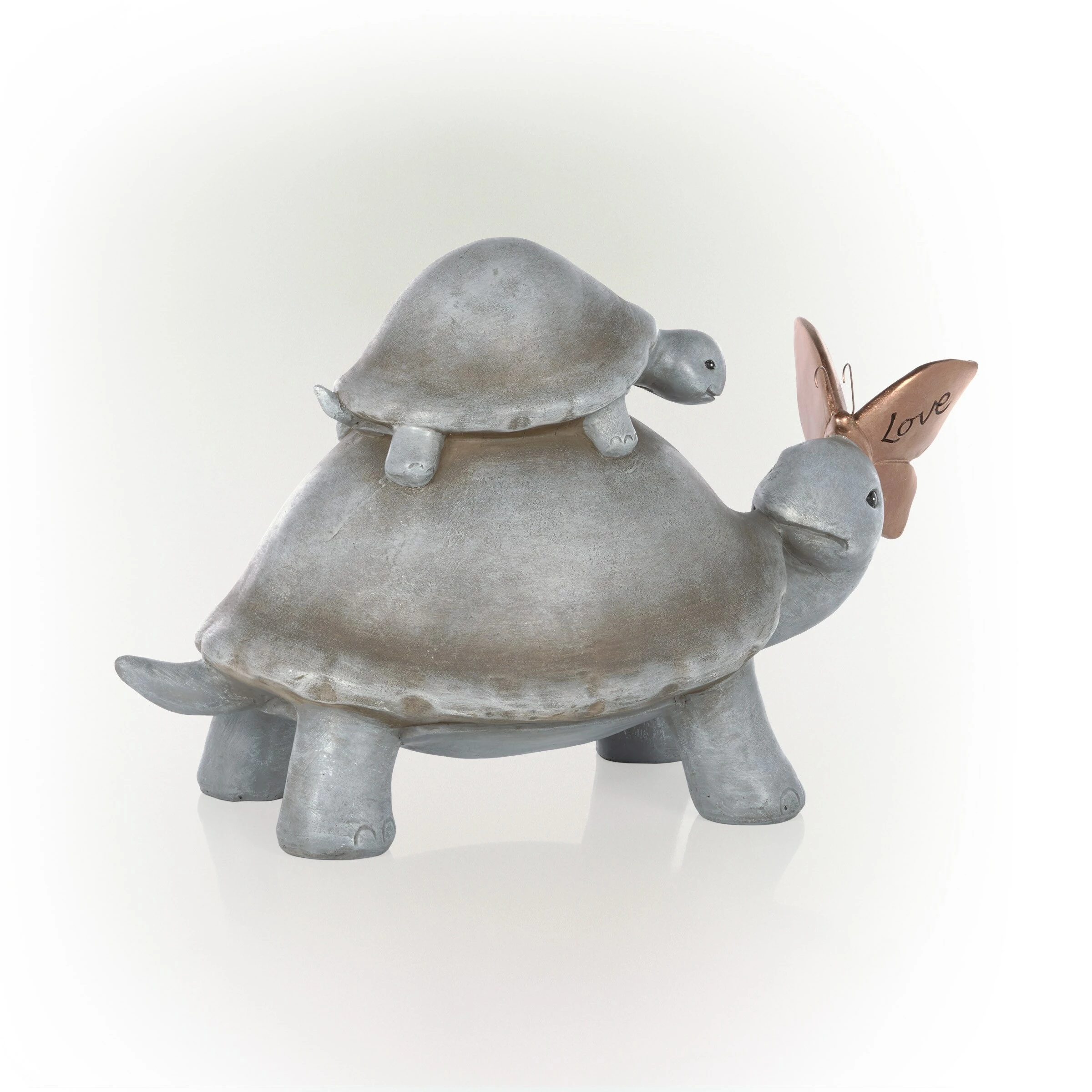 Best Pirce β Alpine Corporation 14"L π© Mother And Baby Turtles With "Love" Butterfly Indoor/Outdoor Decorative Garden Statue π€© - Image 10