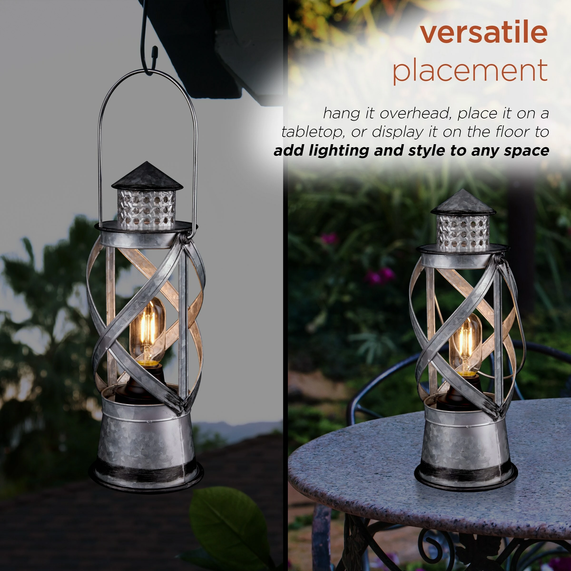 Best reviews of π Alpine Corporation 15"H Indoor/Outdoor Vintage Metal Lantern With LED Lights, Silver π 8 Best reviews of π Alpine Corporation 15"H Indoor/Outdoor Vintage Metal Lantern With LED Lights, Silver π - Image 6