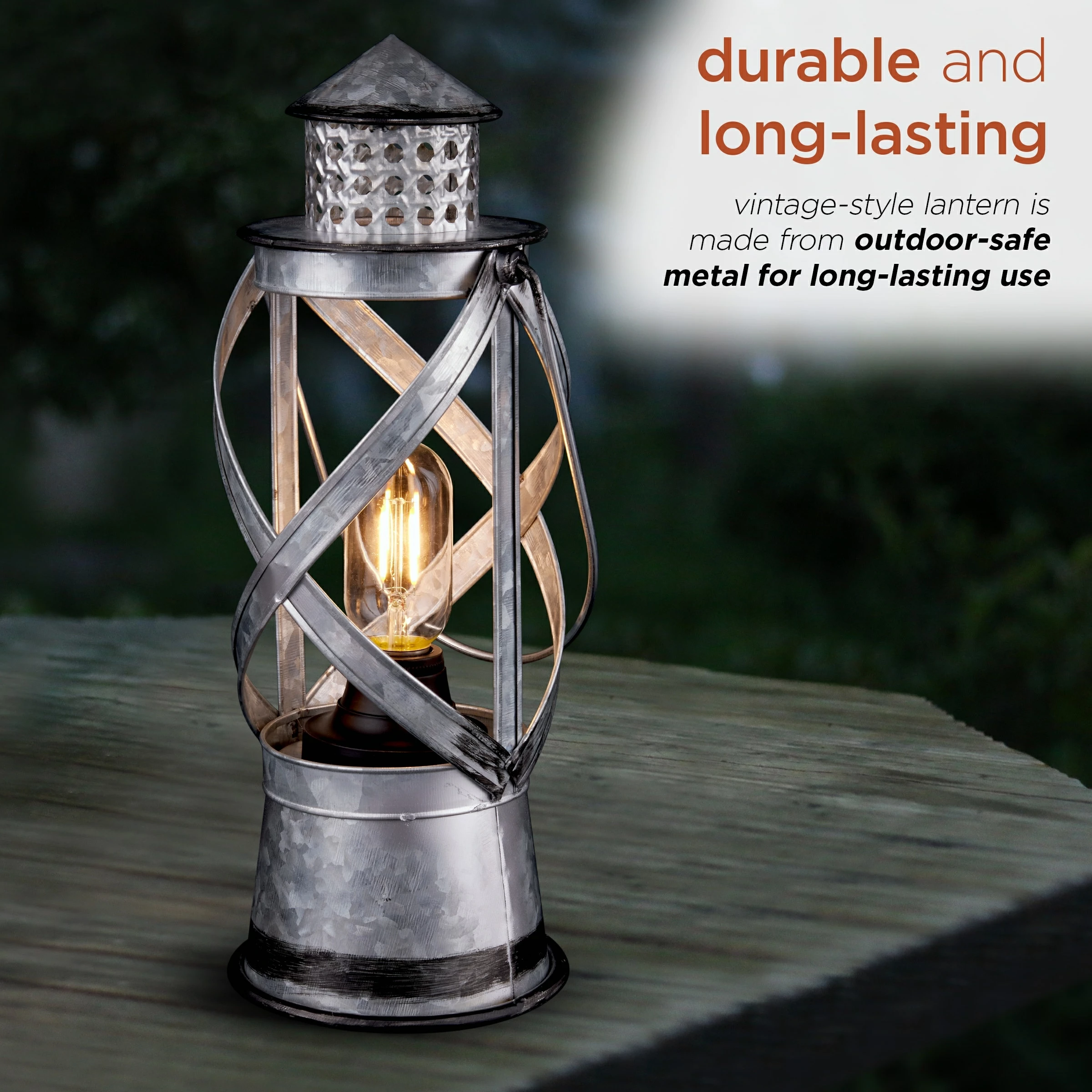 Best reviews of π Alpine Corporation 15"H Indoor/Outdoor Vintage Metal Lantern With LED Lights, Silver π 9 Best reviews of π Alpine Corporation 15"H Indoor/Outdoor Vintage Metal Lantern With LED Lights, Silver π - Image 7