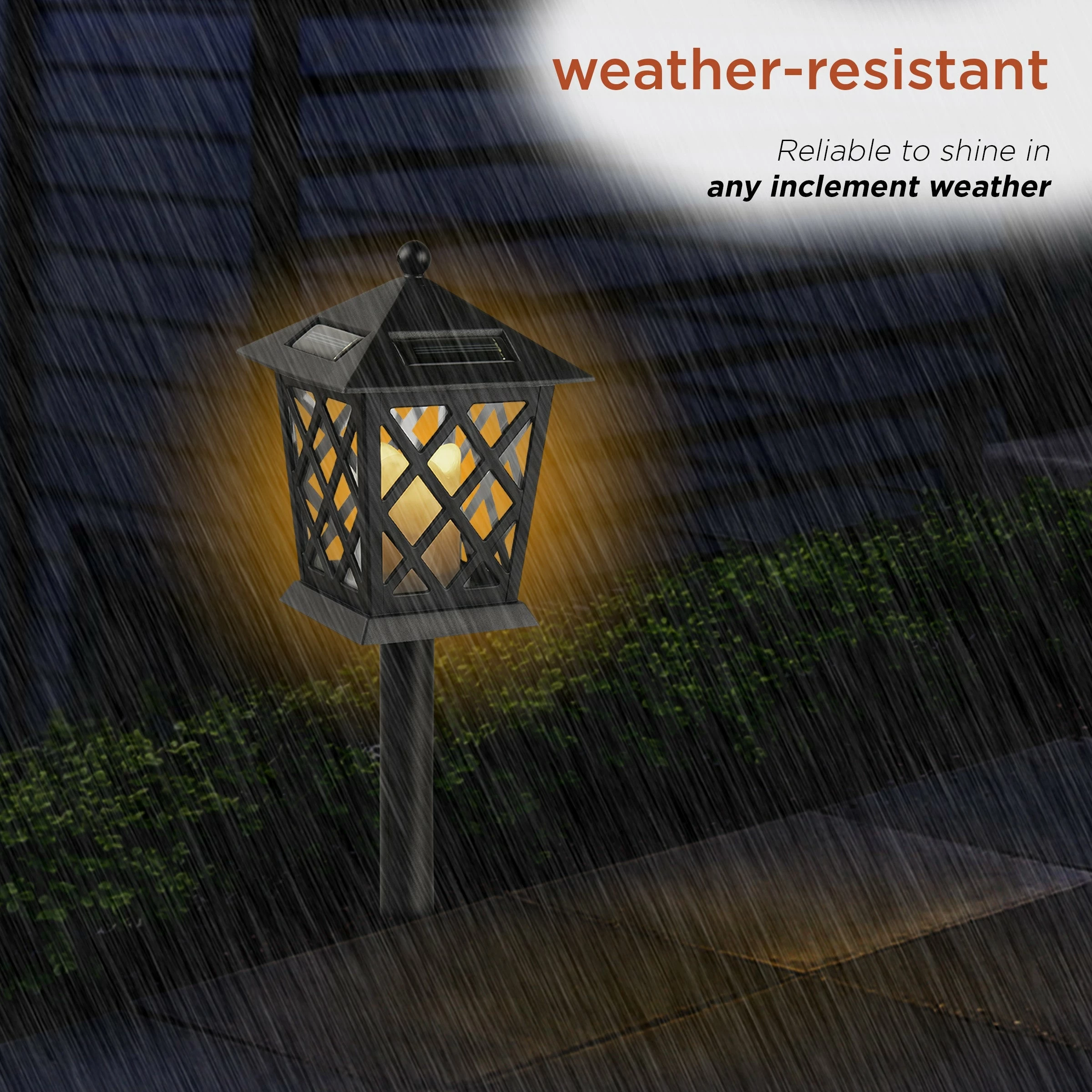 Brand new π€© Alpine Corporation 16" Tall Outdoor Solar Powered Pathway LED Light Stakes (Set Of 4) π - Image 6