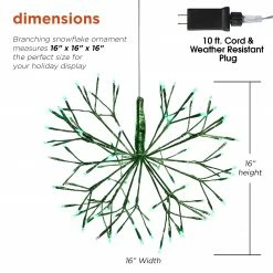 Cheap π Alpine Corporation 16"H Indoor Holiday 3D Snowflake Hanging Ornament With LED Lights Green β 19 Cheap π Alpine Corporation 16"H Indoor Holiday 3D Snowflake Hanging Ornament With LED Lights Green β -Alpine Corporation Sales Alpine Corporation 1622H Indoor Holiday 3D Snowflake Hanging Ornament with LED Lights 2
