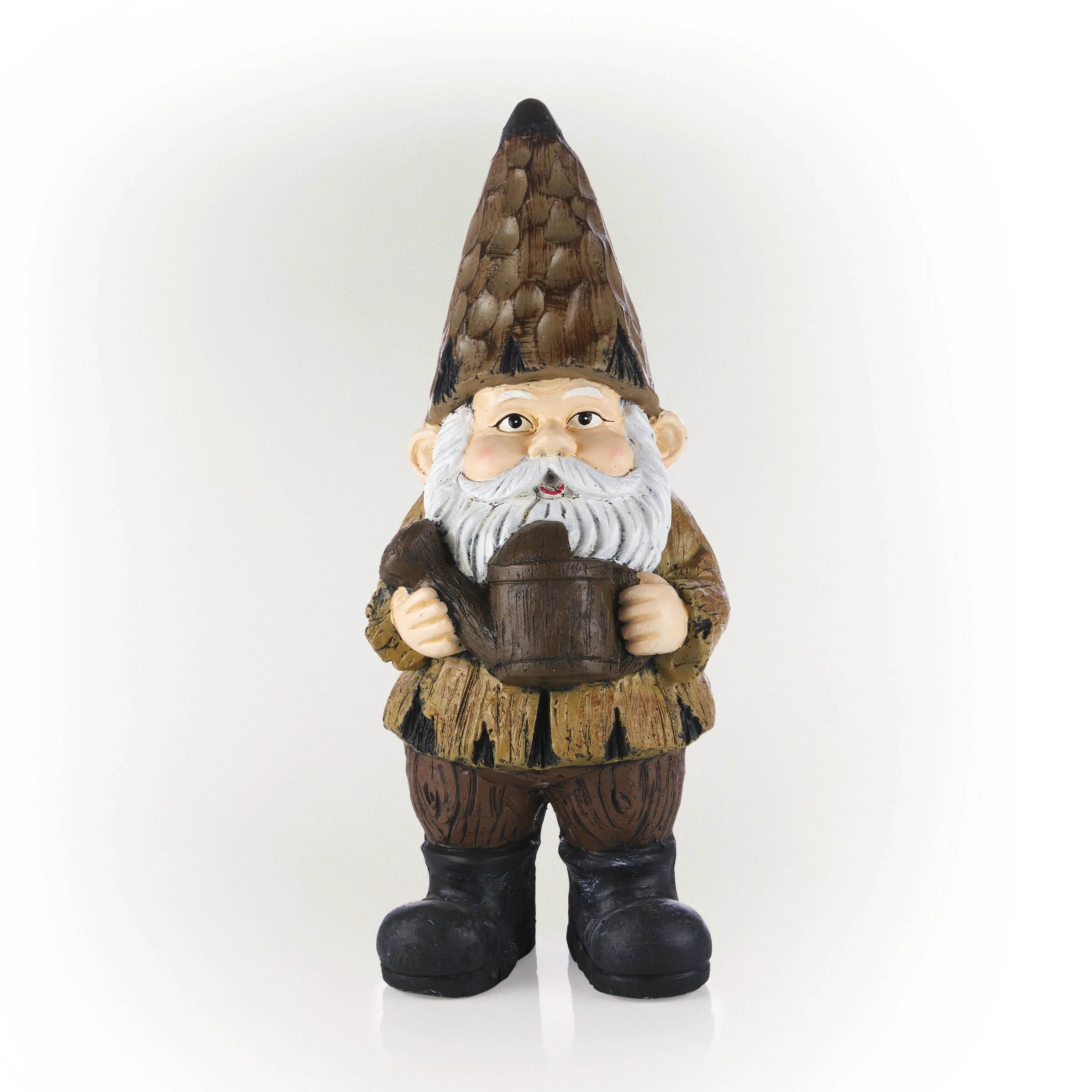 Coupon π₯ Alpine Corporation 16"H Indoor/Outdoor Garden Gnome With Watering Can Statue, Brown β - Image 2