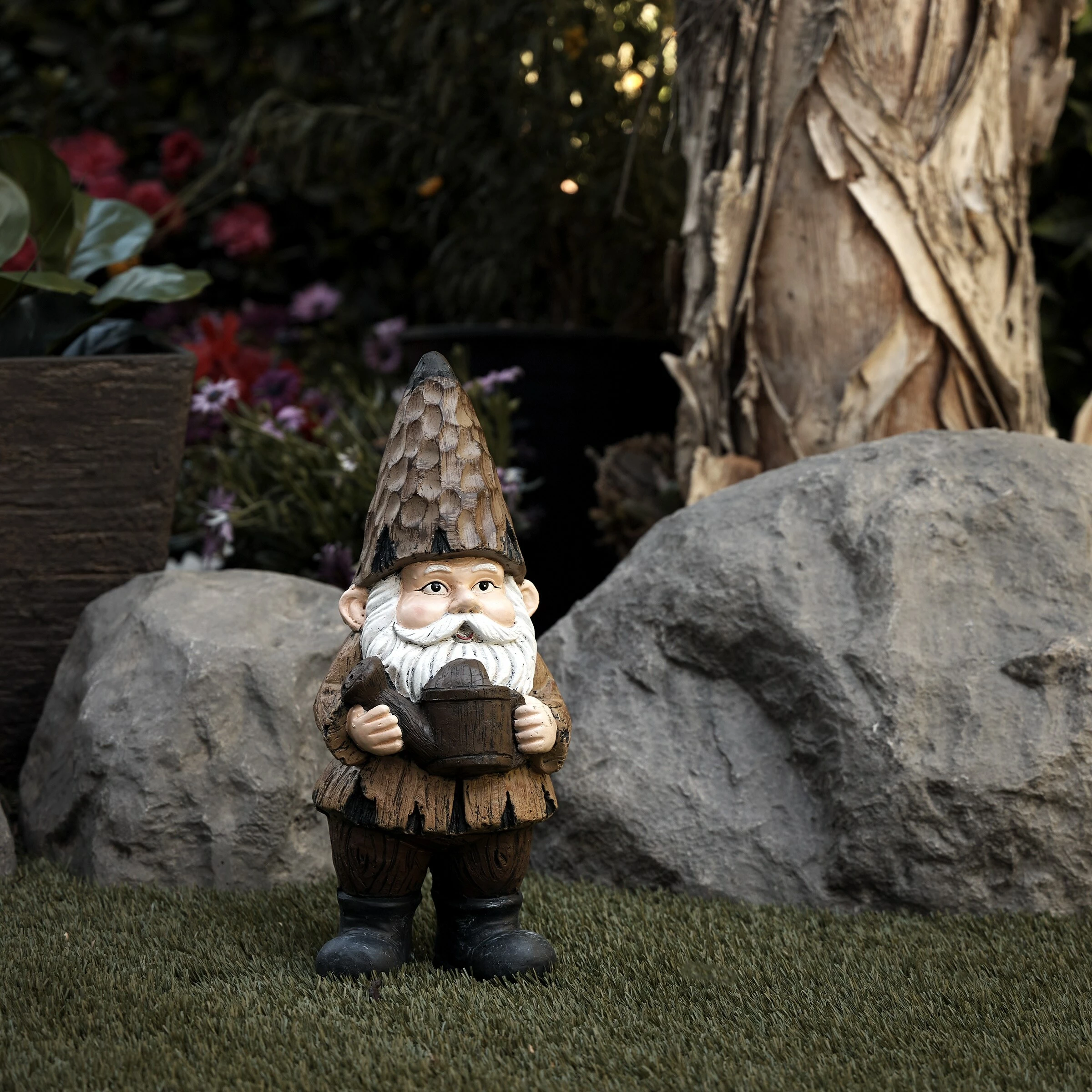 Coupon π₯ Alpine Corporation 16"H Indoor/Outdoor Garden Gnome With Watering Can Statue, Brown β