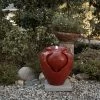 Brand new 🎉 Alpine Corporation 17"H Indoor/Outdoor Vase Fountain, Cherry Red ⭐