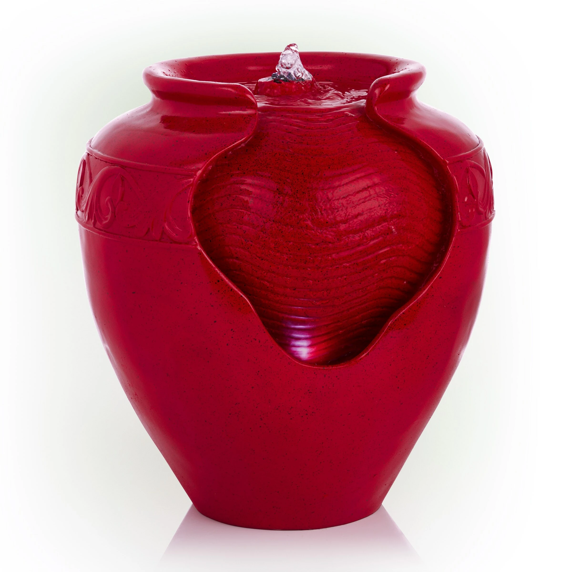 Brand new π Alpine Corporation 17"H Indoor/Outdoor Vase Fountain, Cherry Red β - Image 9