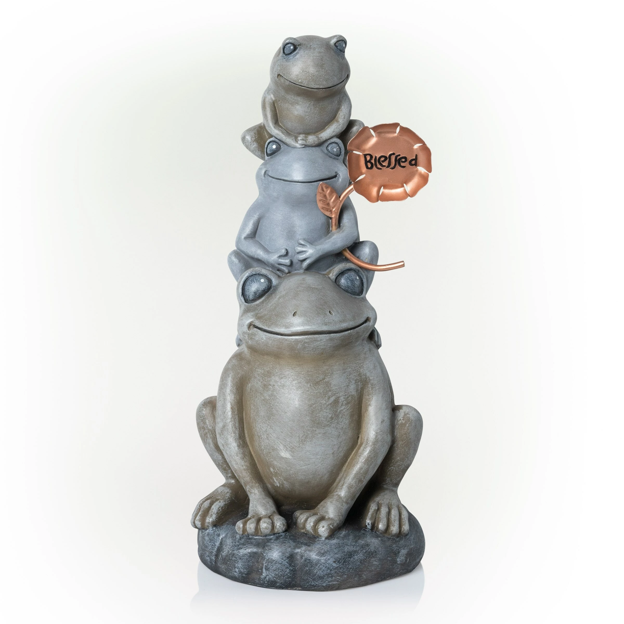 New ๐ Alpine Corporation 18"H Stacked Frogs With Flower Indoor/Outdoor Decorative Garden Statue ๐ 4 New ๐ Alpine Corporation 18"H Stacked Frogs With Flower Indoor/Outdoor Decorative Garden Statue ๐ - Image 2