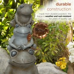 New ๐ Alpine Corporation 18"H Stacked Frogs With Flower Indoor/Outdoor Decorative Garden Statue ๐ 20 New ๐ Alpine Corporation 18"H Stacked Frogs With Flower Indoor/Outdoor Decorative Garden Statue ๐ -Alpine Corporation Sales Alpine Corporation 1822H Stacked Frogs with Flower Indoor Outdoor Decorative Garden Statue 6