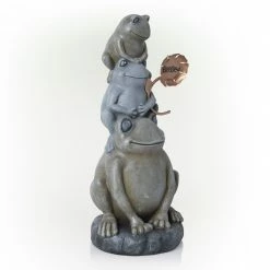 New ๐ Alpine Corporation 18"H Stacked Frogs With Flower Indoor/Outdoor Decorative Garden Statue ๐ 22 New ๐ Alpine Corporation 18"H Stacked Frogs With Flower Indoor/Outdoor Decorative Garden Statue ๐ -Alpine Corporation Sales Alpine Corporation 1822H Stacked Frogs with Flower Indoor Outdoor Decorative Garden Statue 8