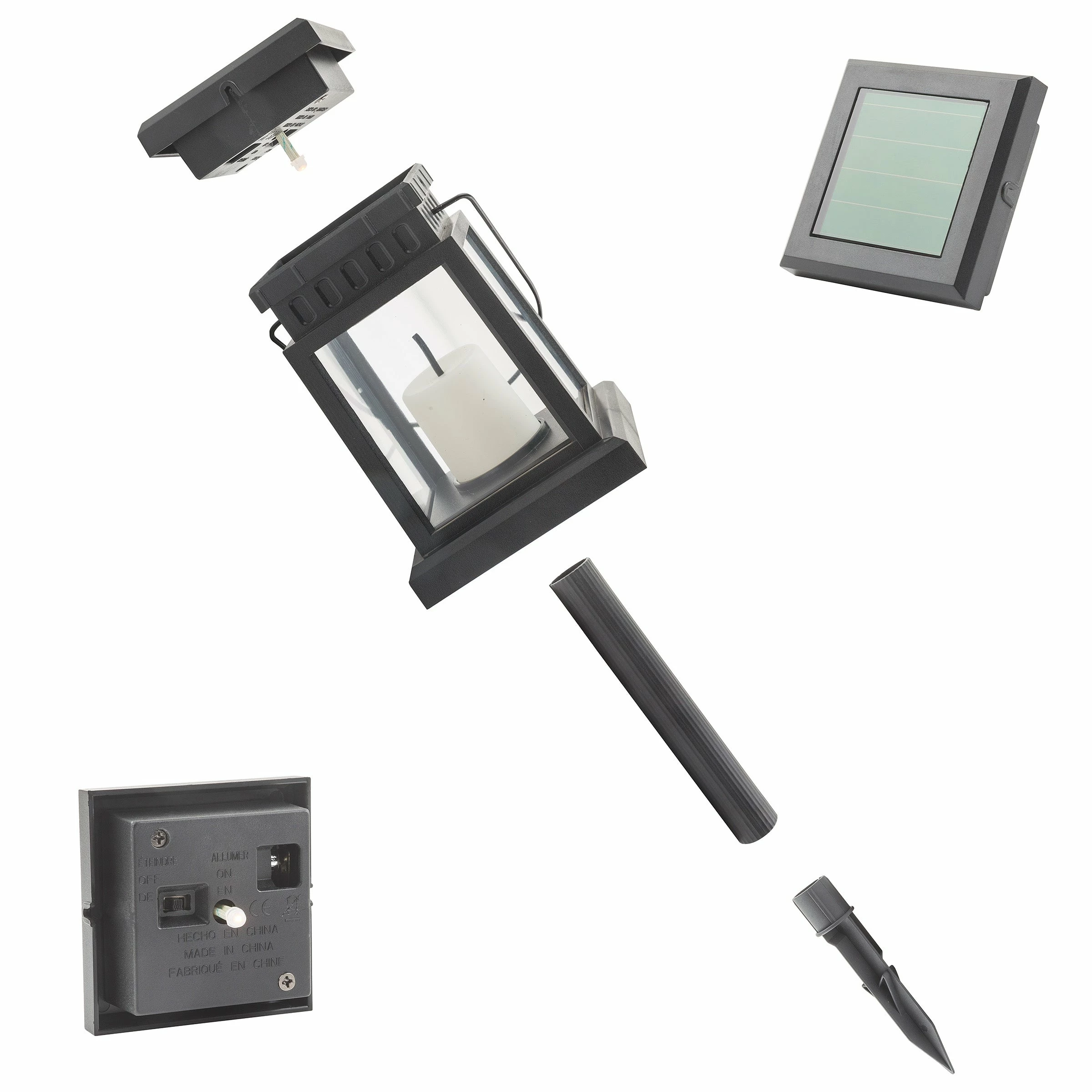 Best Sale π€© Alpine Corporation 19" Tall Outdoor Solar Powered Hanging Or Stake Lanterns, Black (Set Of 6) π - Image 13