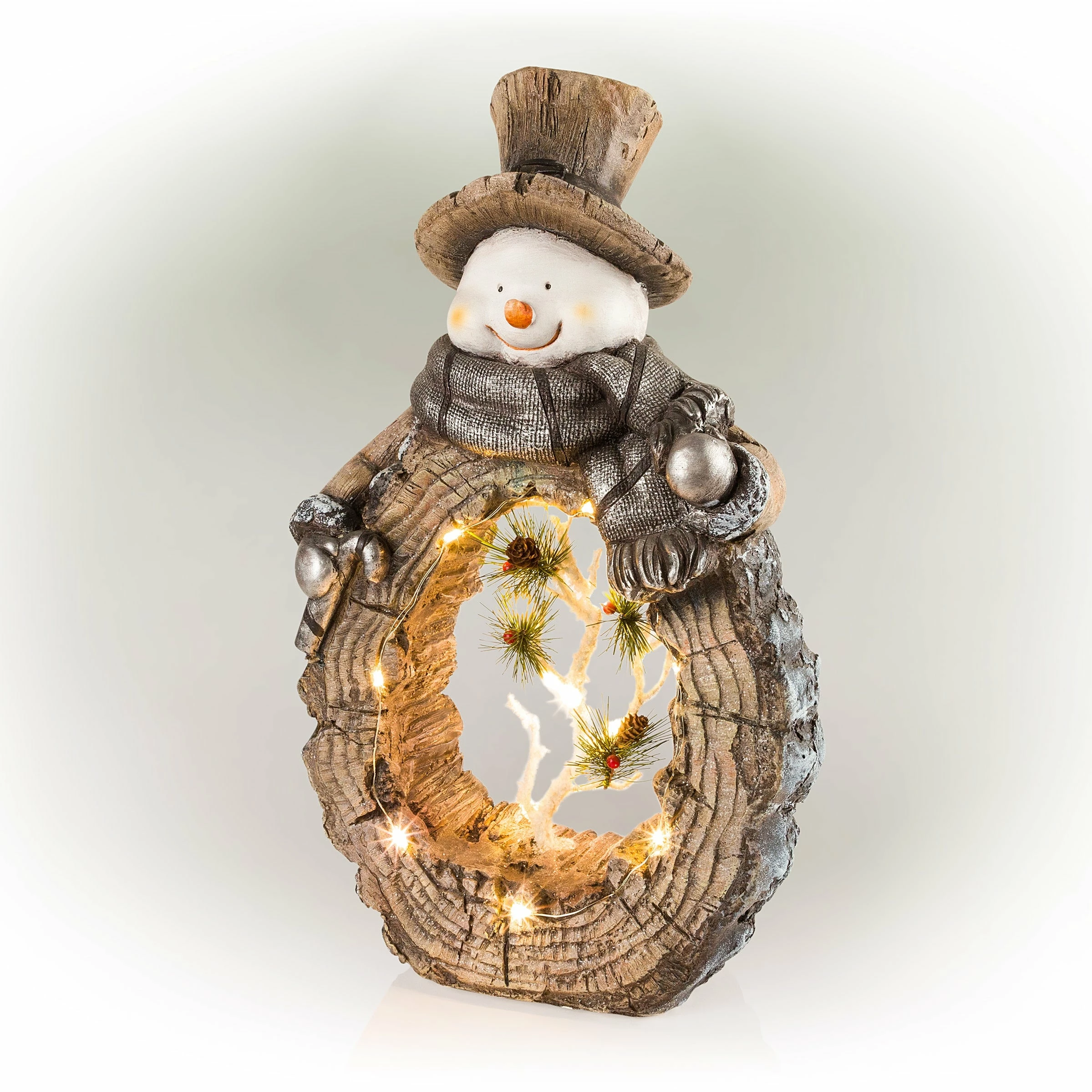 Budget π₯ Alpine Corporation 21"H Indoor/Outdoor π
Christmas Statue With Carved Wood Look And LED Lights White β¨ - Image 13