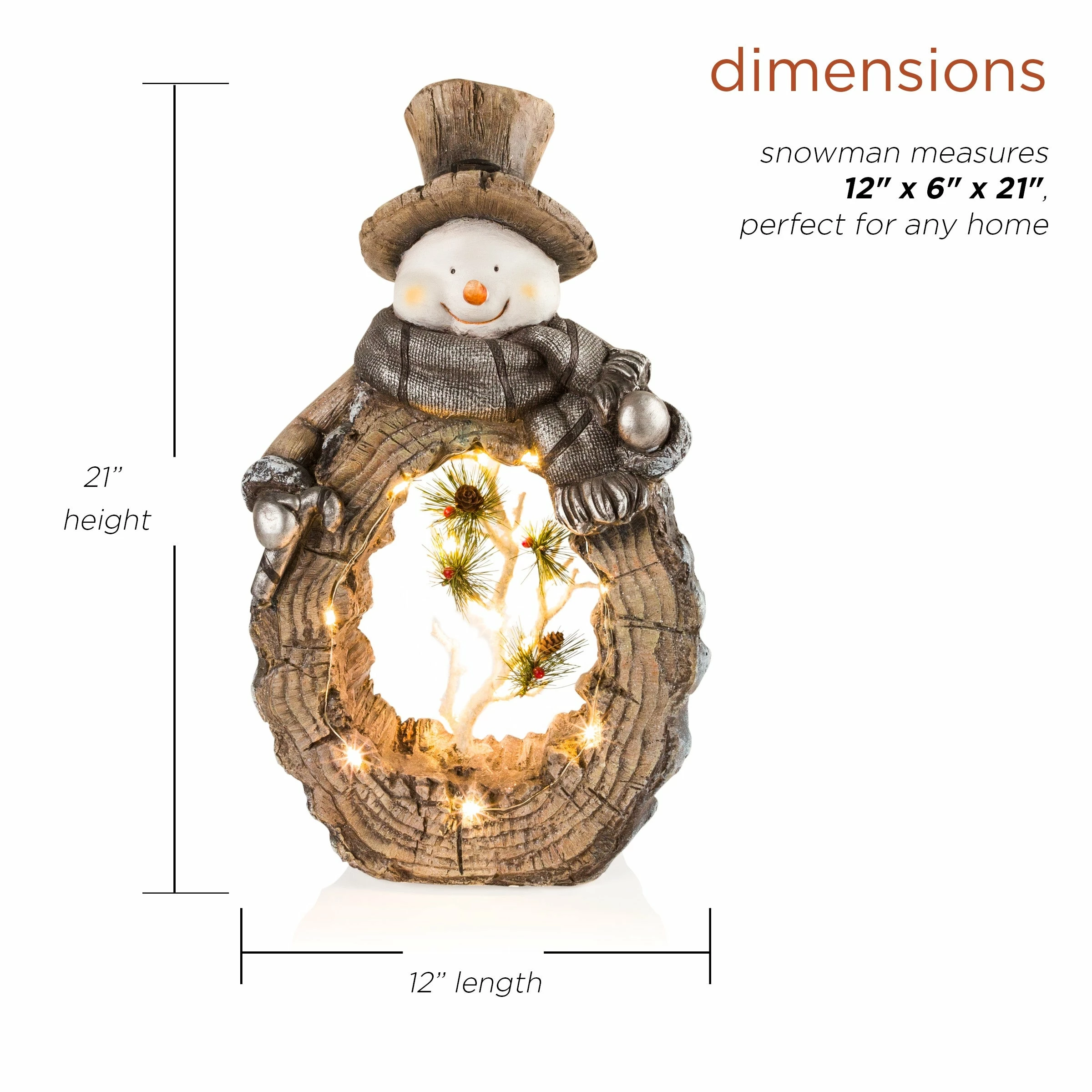 Budget π₯ Alpine Corporation 21"H Indoor/Outdoor π
Christmas Statue With Carved Wood Look And LED Lights White β¨ - Image 14