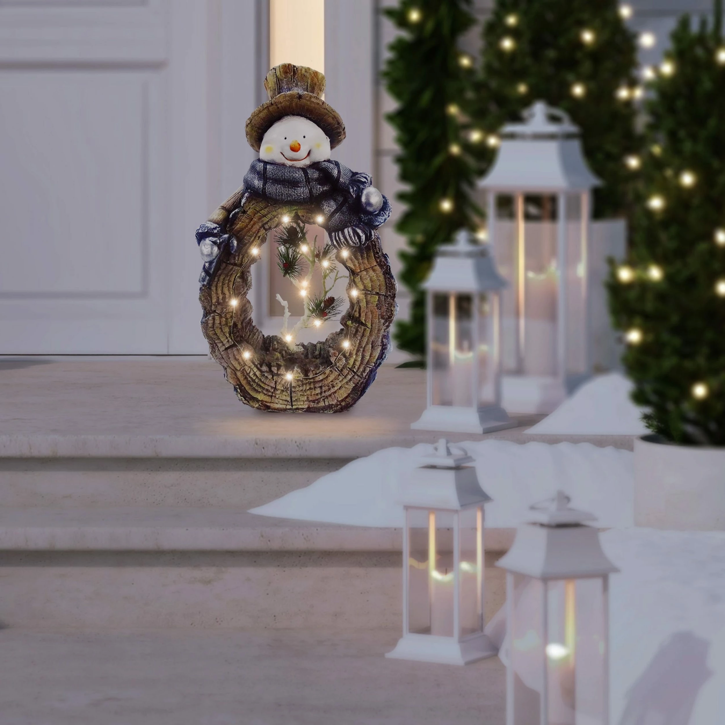 Budget π₯ Alpine Corporation 21"H Indoor/Outdoor π
Christmas Statue With Carved Wood Look And LED Lights White β¨ - Image 12