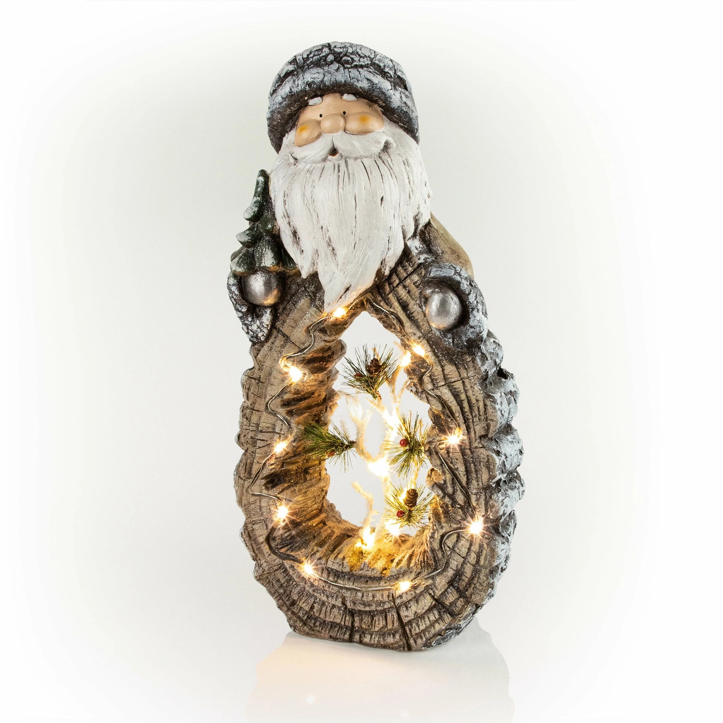 Budget π₯ Alpine Corporation 21"H Indoor/Outdoor π
Christmas Statue With Carved Wood Look And LED Lights White β¨ - Image 8