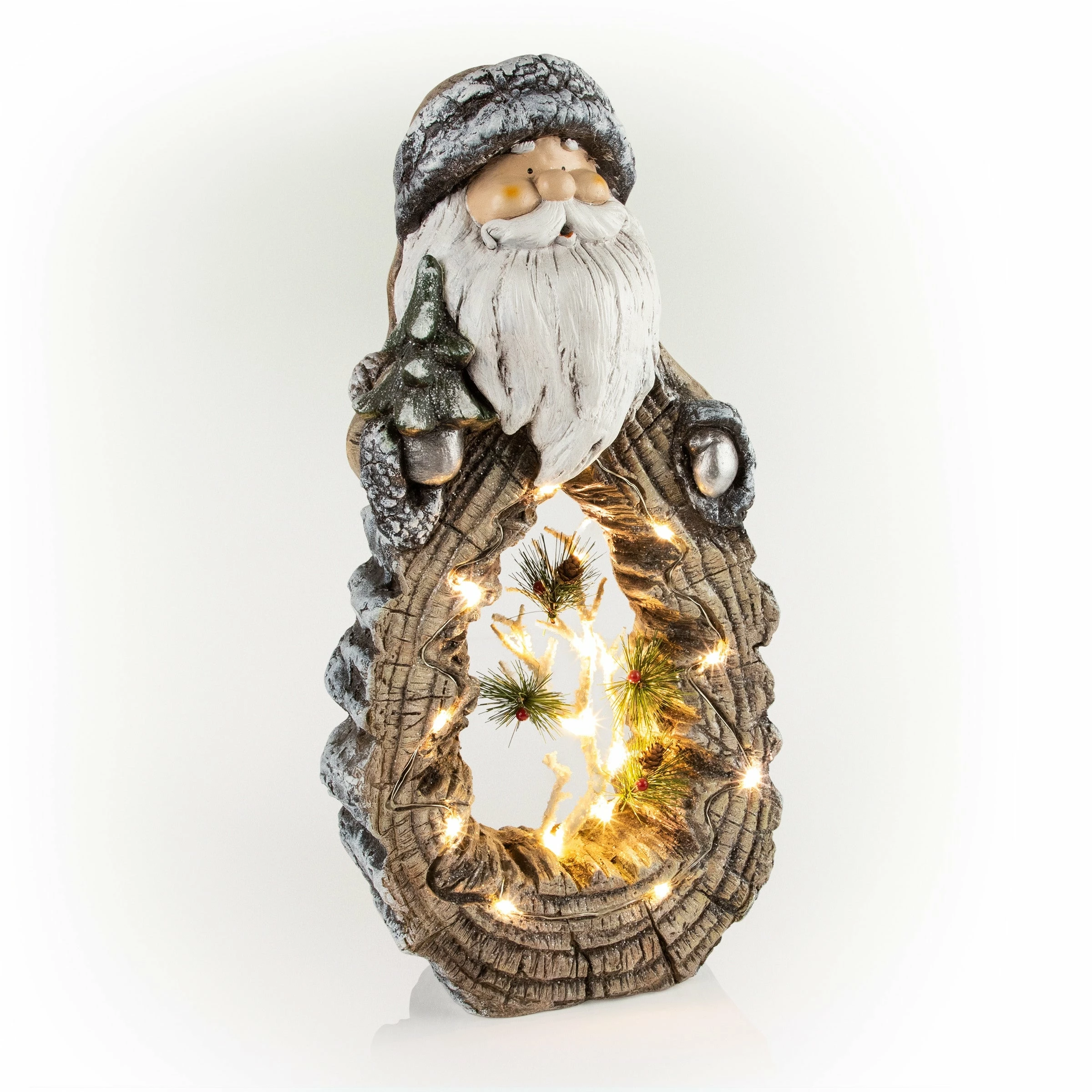 Budget π₯ Alpine Corporation 21"H Indoor/Outdoor π
Christmas Statue With Carved Wood Look And LED Lights White β¨ - Image 9