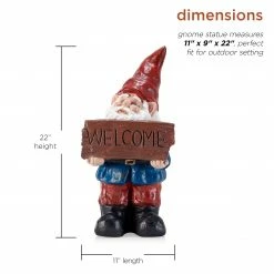 Outlet 🎉 Alpine Corporation 22" Tall Outdoor Garden Gnome Yard Statue Decoration Multi 🔥 30 Outlet 🎉 Alpine Corporation 22" Tall Outdoor Garden Gnome Yard Statue Decoration Multi 🔥 -Alpine Corporation Sales Alpine Corporation 2222 Tall Outdoor Garden Gnome Yard Statue Decoration 13