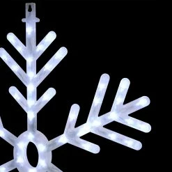 New 🎉 Alpine Corporation 24"H Indoor/Outdoor Hanging Snowflake Decoration With LED Lights 💯 -Alpine Corporation Sales Alpine Corporation 2422H Indoor Outdoor Hanging Snowflake Decoration with LED Lights 6