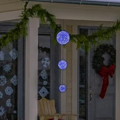 Cheapest ⭐ Alpine Corporation 3-Tier Indoor/Outdoor Hanging 🎁 Christmas Ornaments With Chasing LED Lights ✨