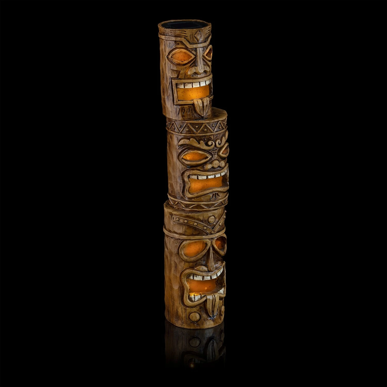 Buy π Alpine Corporation 19" Tall Outdoor 3-Tier Tiki Totem Statue With Solar LED Lights Yard Decoration - 3 TIER π 9 Buy π Alpine Corporation 19" Tall Outdoor 3-Tier Tiki Totem Statue With Solar LED Lights Yard Decoration - 3 TIER π - Image 7
