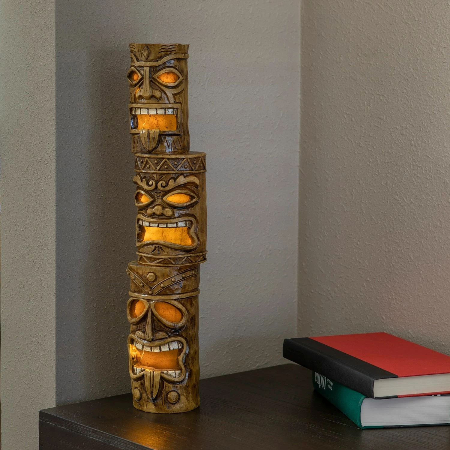 Buy π Alpine Corporation 19" Tall Outdoor 3-Tier Tiki Totem Statue With Solar LED Lights Yard Decoration - 3 TIER π 3 Buy π Alpine Corporation 19" Tall Outdoor 3-Tier Tiki Totem Statue With Solar LED Lights Yard Decoration - 3 TIER π