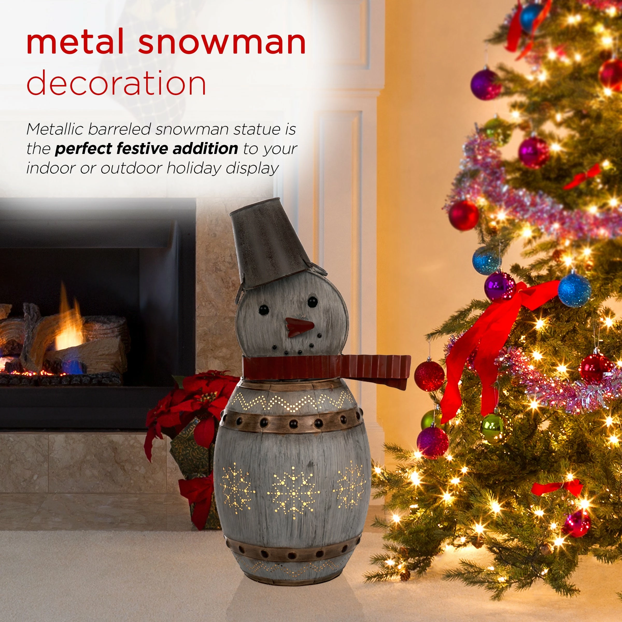 Best Sale π€© Alpine Corporation 30"H Indoor/Outdoor Metal Barrel Snowman π
Christmas Holiday Decoration With LED Lights - Silver π 6 Best Sale π€© Alpine Corporation 30"H Indoor/Outdoor Metal Barrel Snowman π
Christmas Holiday Decoration With LED Lights - Silver π - Image 4