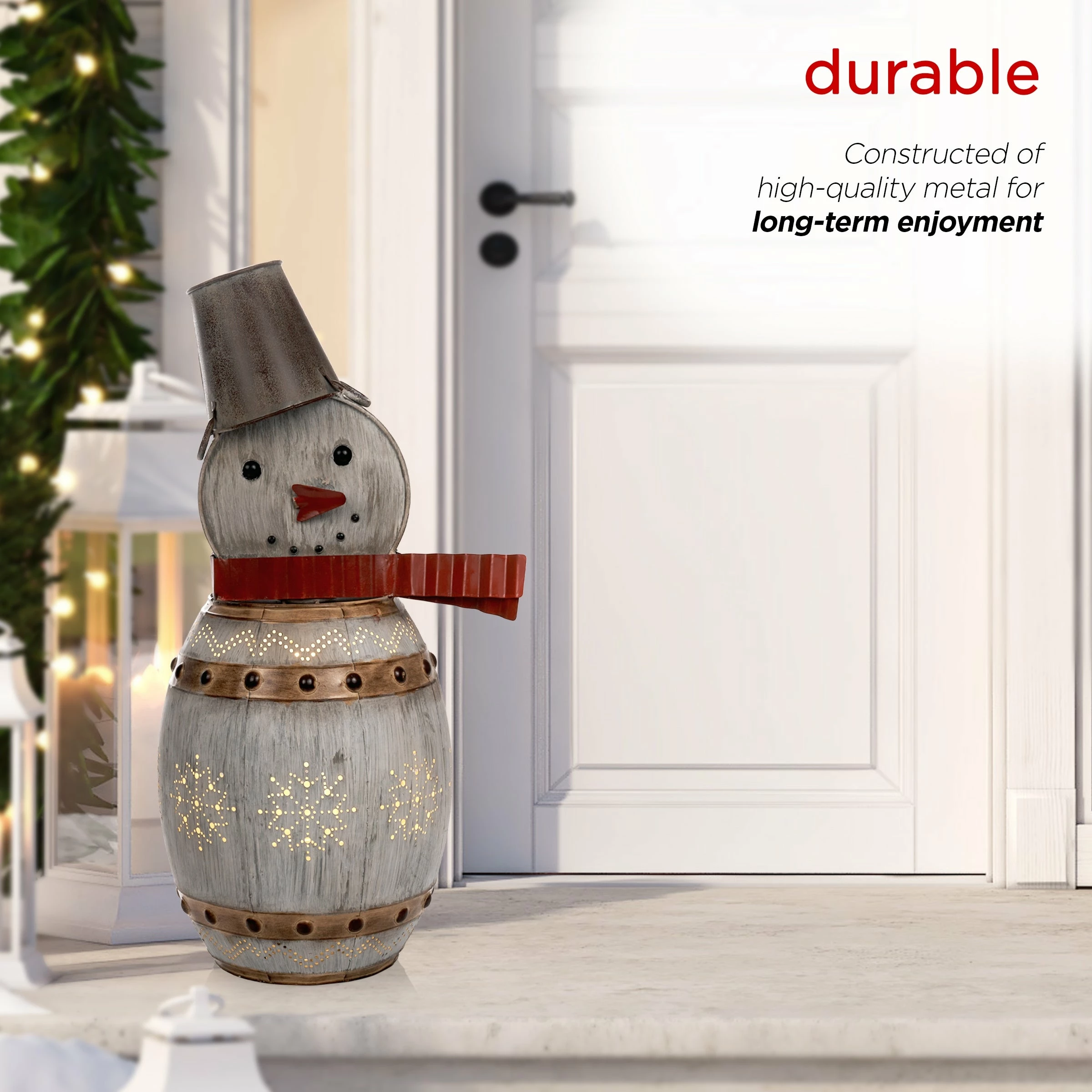 Best Sale π€© Alpine Corporation 30"H Indoor/Outdoor Metal Barrel Snowman π
Christmas Holiday Decoration With LED Lights - Silver π 9 Best Sale π€© Alpine Corporation 30"H Indoor/Outdoor Metal Barrel Snowman π
Christmas Holiday Decoration With LED Lights - Silver π - Image 7
