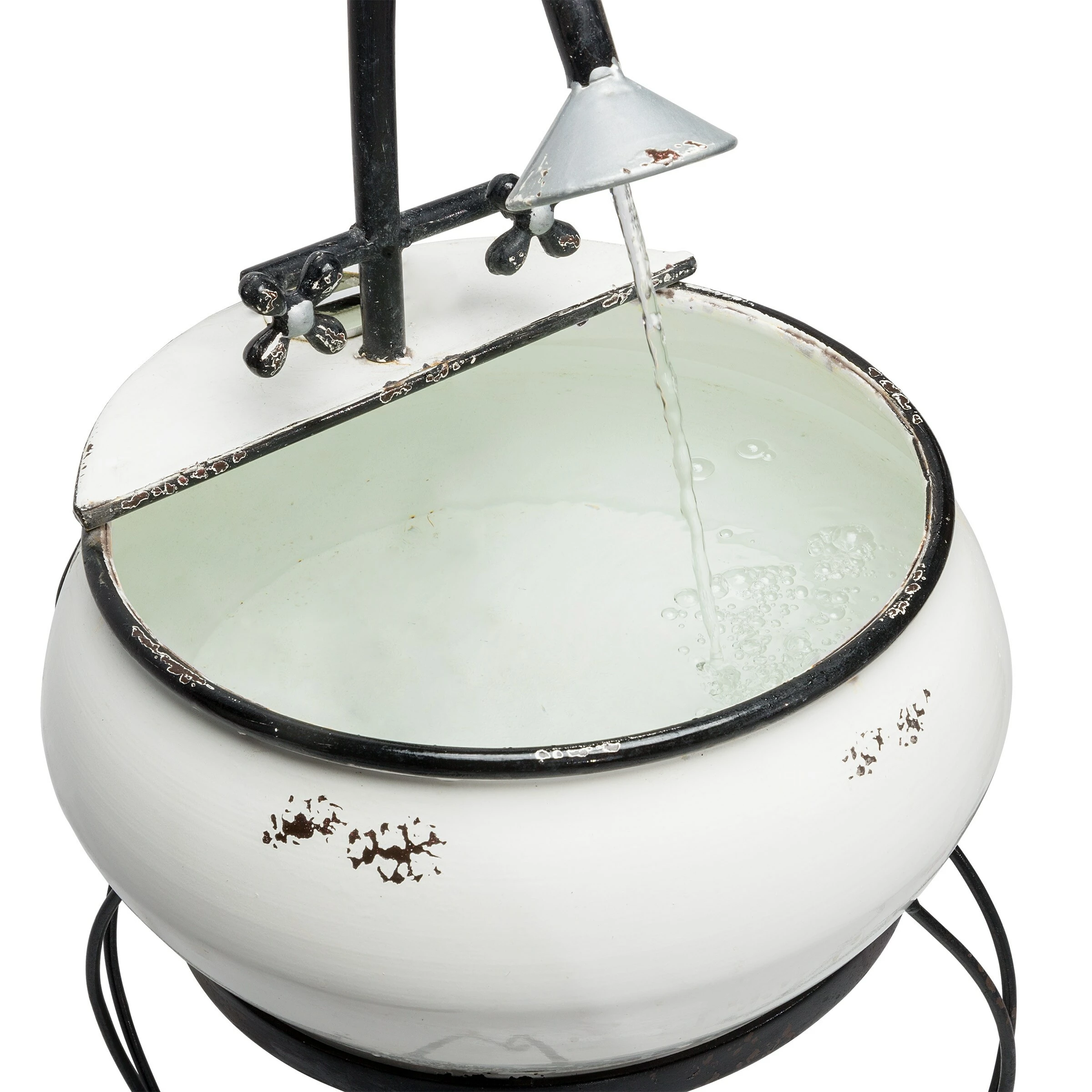 Hot Sale β€οΈ Alpine Corporation 32" Tall Outdoor Antique Metal Sink Water Fountain And Stand, White π - Image 11