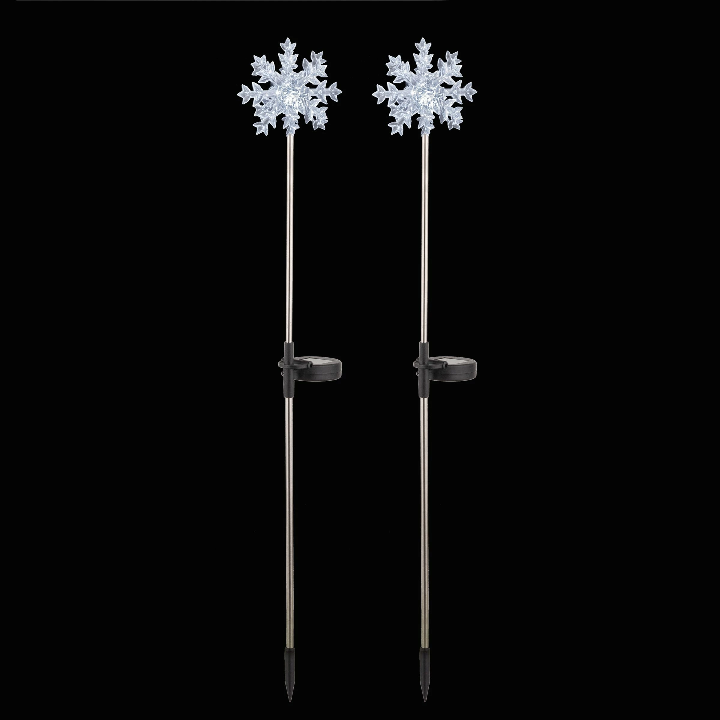 Deals 𧨠Alpine Corporation 33"H Outdoor Solar 3D Snowflake Garden Lawn Stakes With LED Lights (Set Of 2) - White π - Image 10