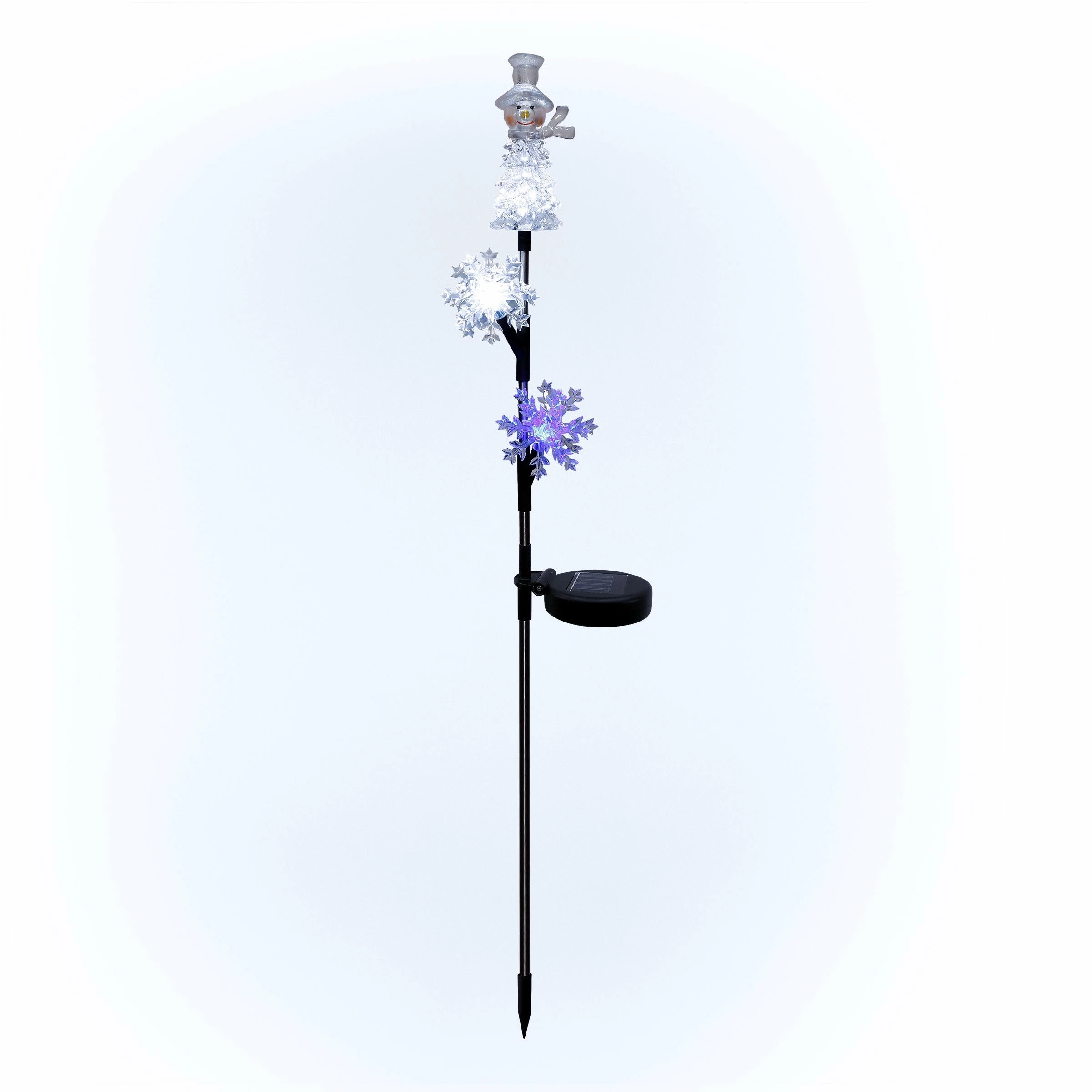 Buy π Alpine Corporation 33"H Outdoor Solar Snowman And Snowflakes Garden Stake With LED Lights β 4 Buy π Alpine Corporation 33"H Outdoor Solar Snowman And Snowflakes Garden Stake With LED Lights β - Image 2
