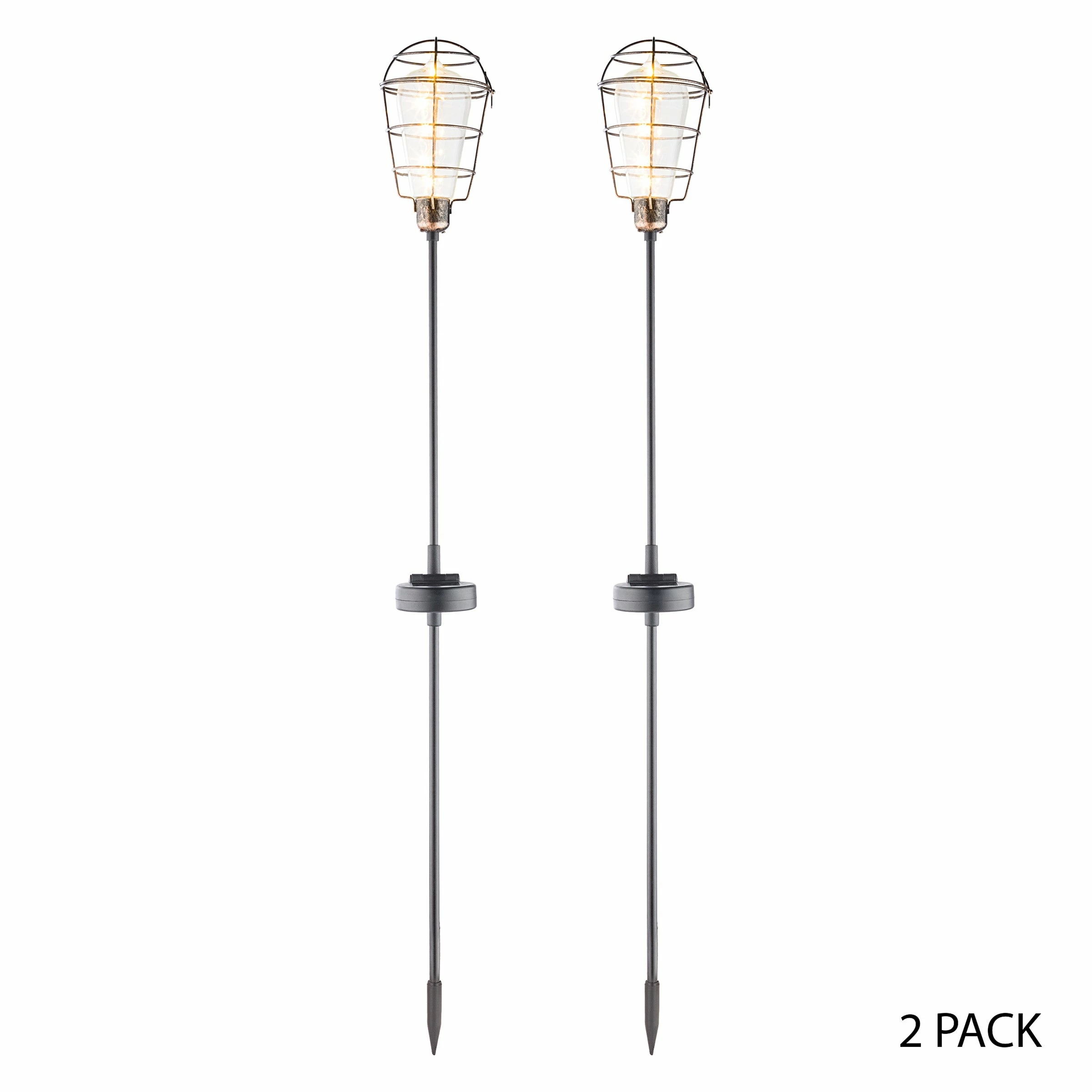 Best Pirce π Alpine Corporation 34" Tall Outdoor Solar Powered Edison Bulb Garden LED Stake - Set Of 2 π - Image 2