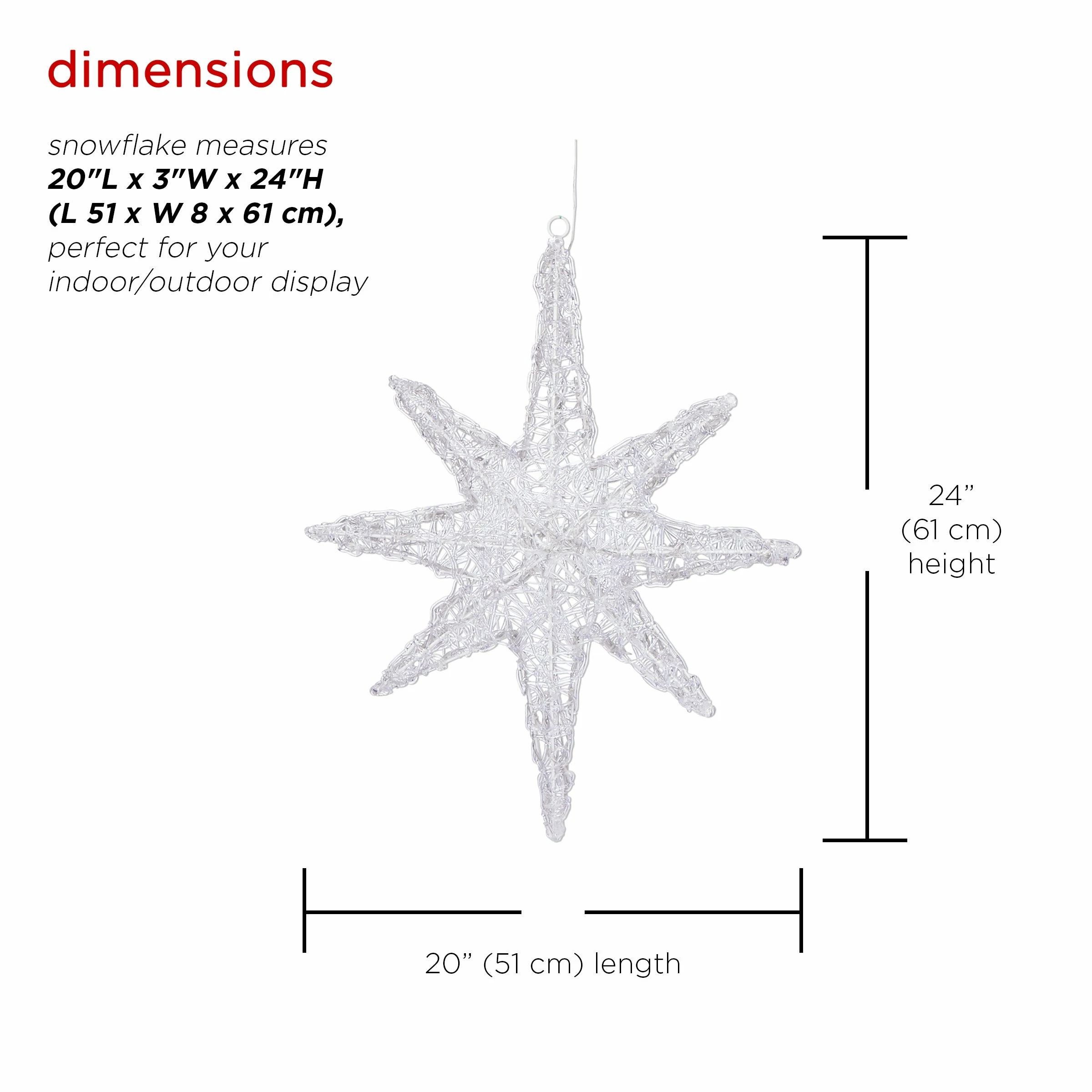 Cheapest π Alpine Corporation 3D Hanging Star π Christmas Decor With LED Lights π - Image 3