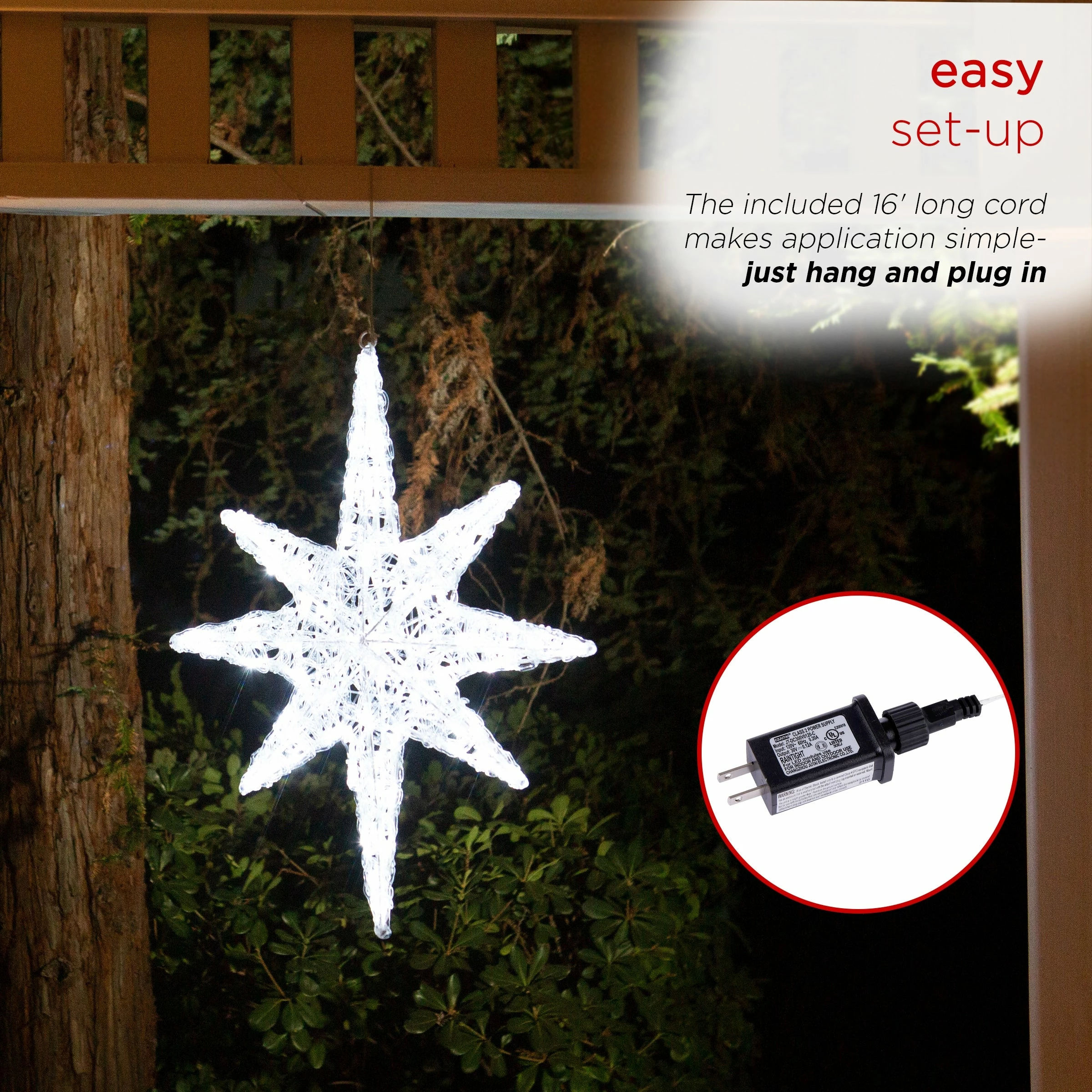 Cheapest π Alpine Corporation 3D Hanging Star π Christmas Decor With LED Lights π - Image 6
