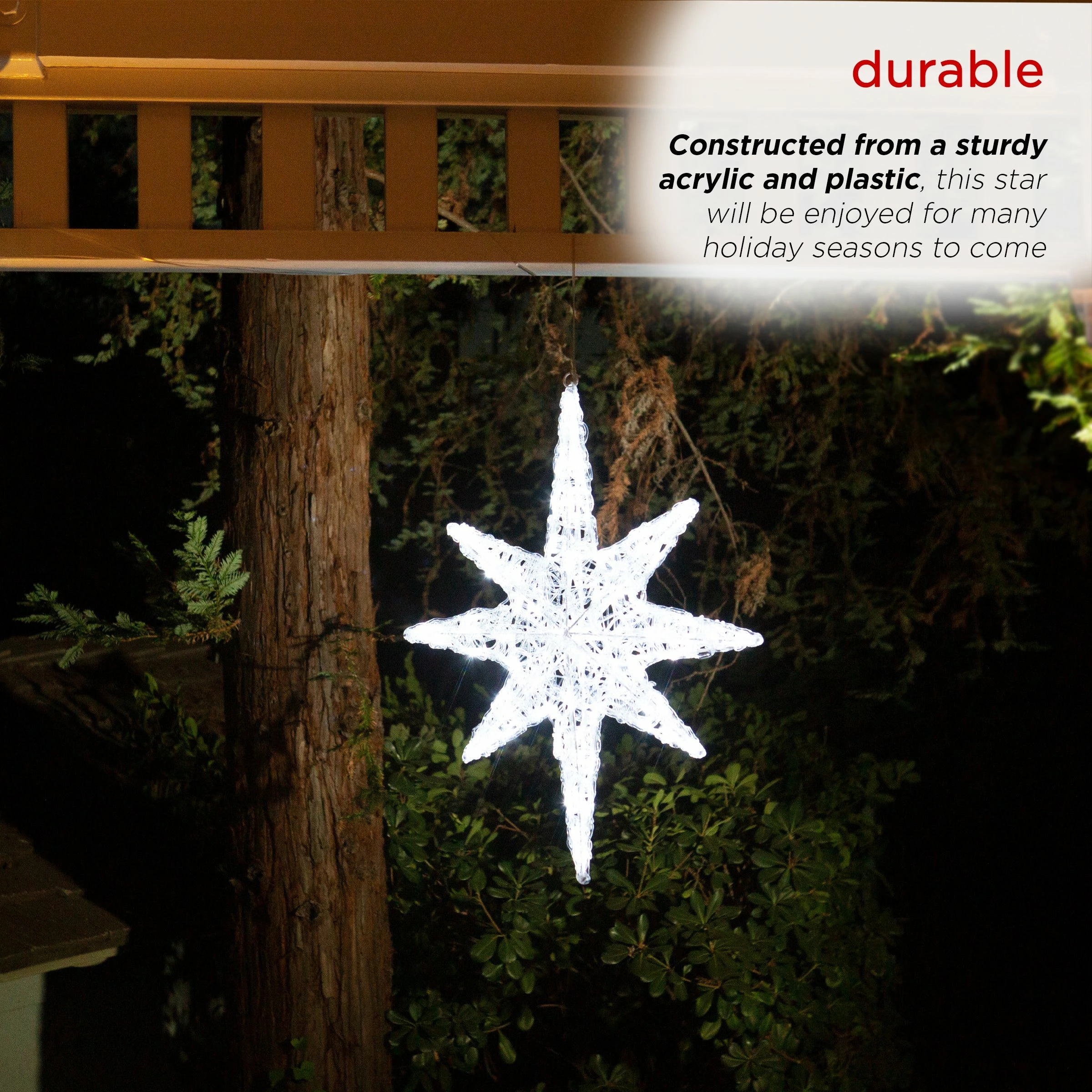 Cheapest π Alpine Corporation 3D Hanging Star π Christmas Decor With LED Lights π - Image 7