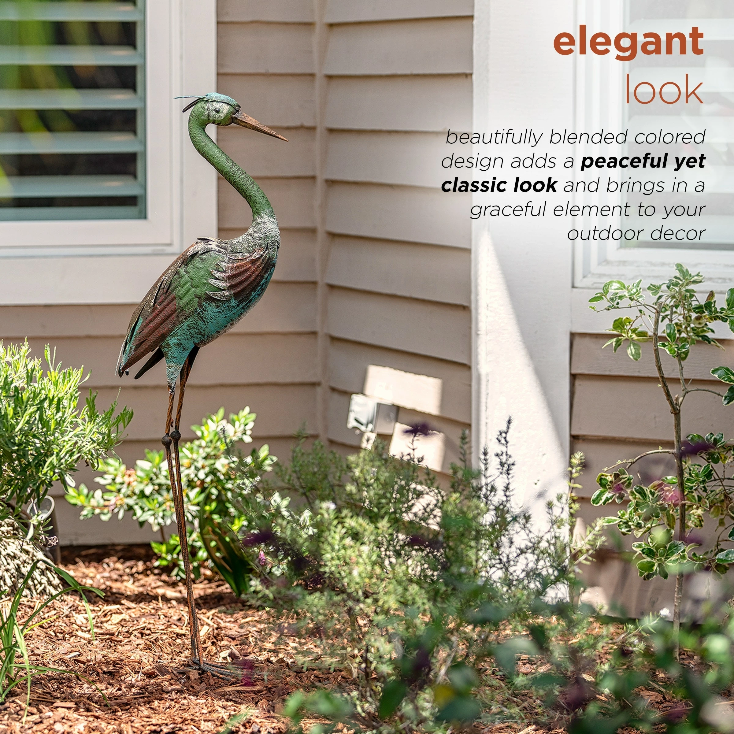 Top 10 β Alpine Corporation 40" Tall Outdoor Rustic Metal Crane Statue Yard Art Decoration β¨ - Image 4