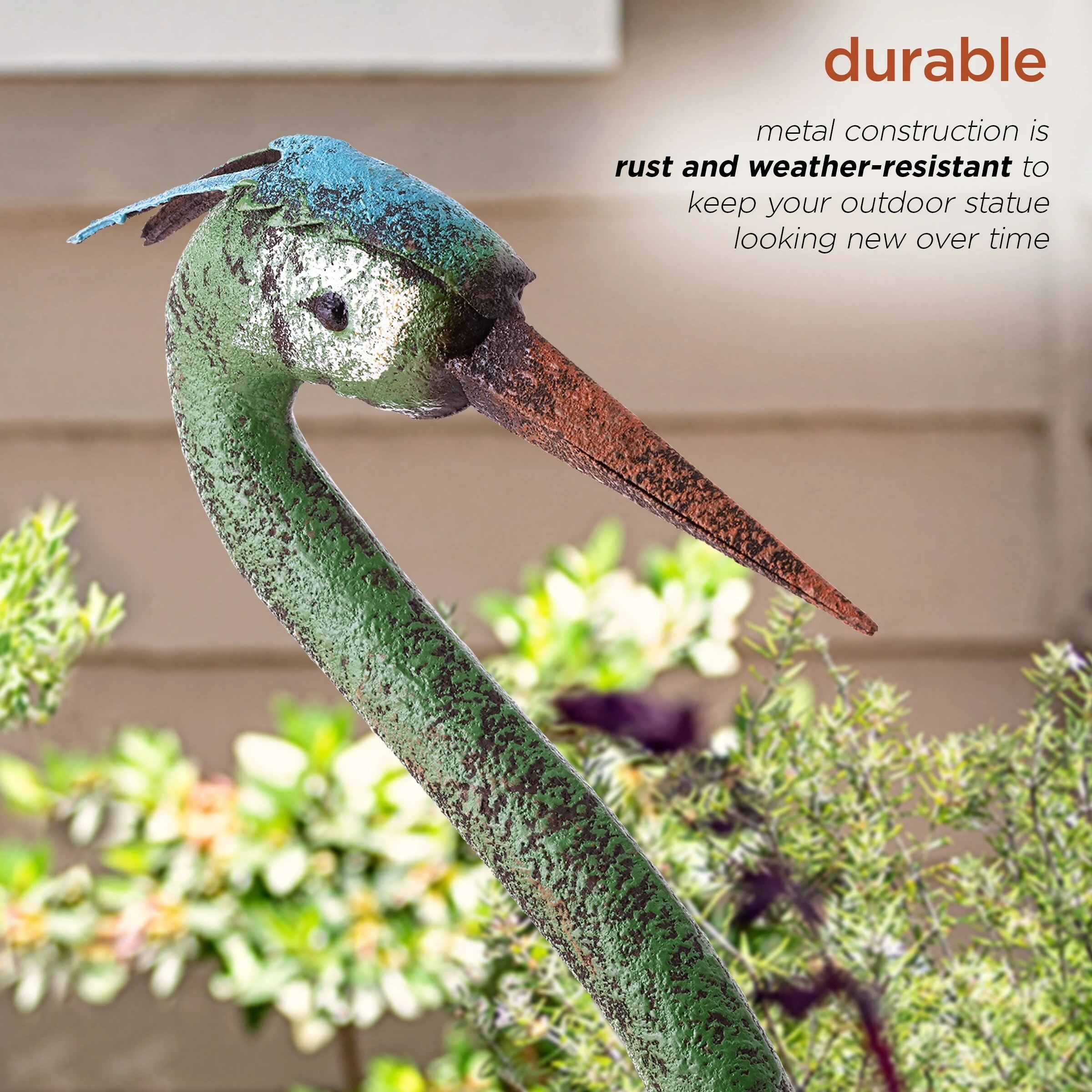 Top 10 β Alpine Corporation 40" Tall Outdoor Rustic Metal Crane Statue Yard Art Decoration β¨ - Image 7