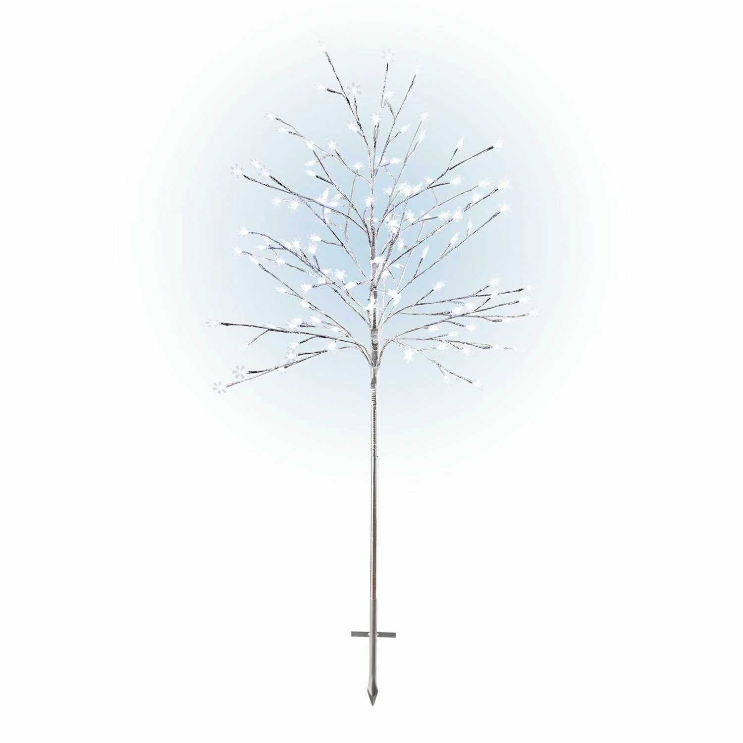 Buy π Alpine Corporation 58"H Indoor/Outdoor Frosty π Christmas Snowflake Tree With LED Lights - White π - Image 2
