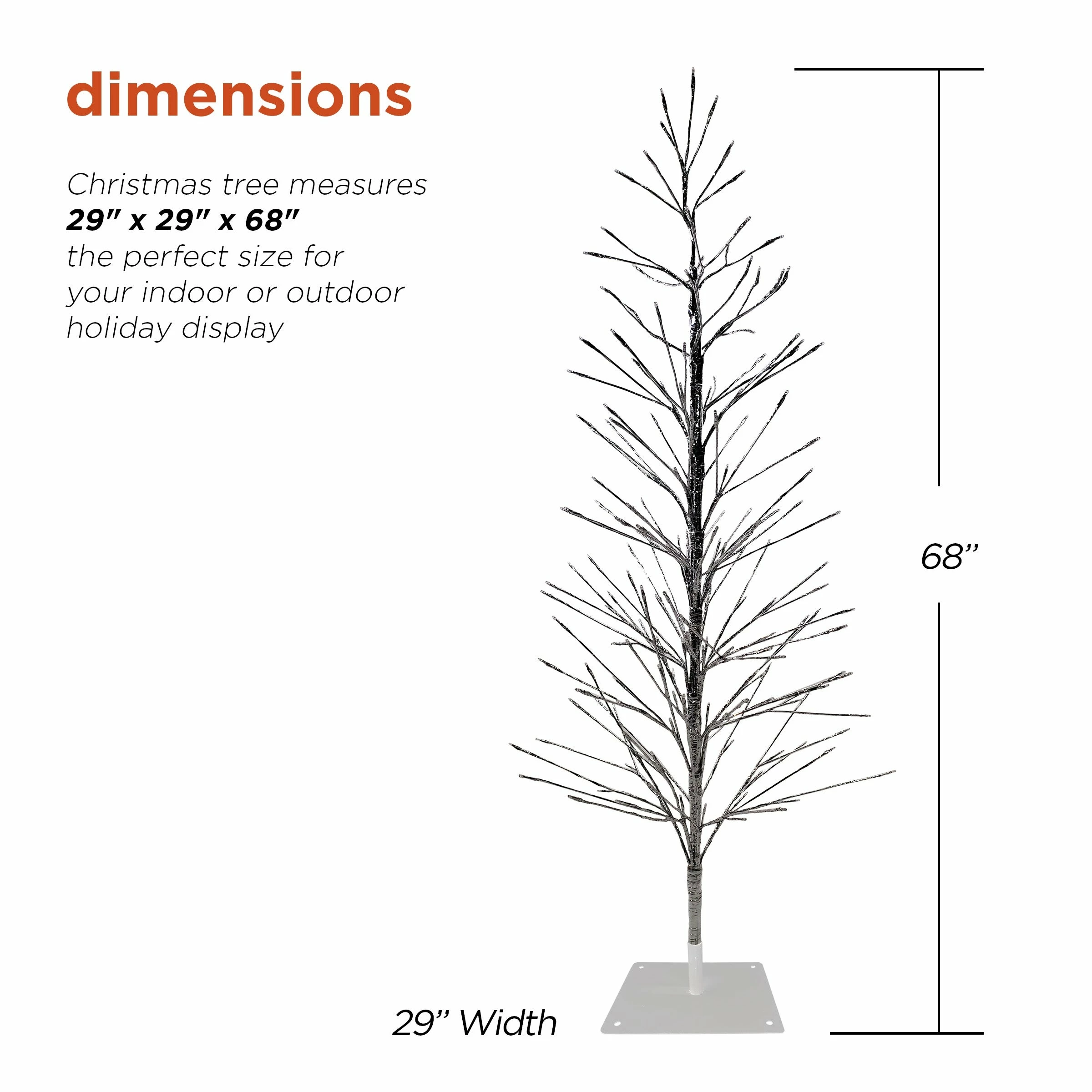 Deals π Alpine Corporation 60"H Indoor/Outdoor Artificial β Christmas Tree With LED Lights White π₯ - Image 3