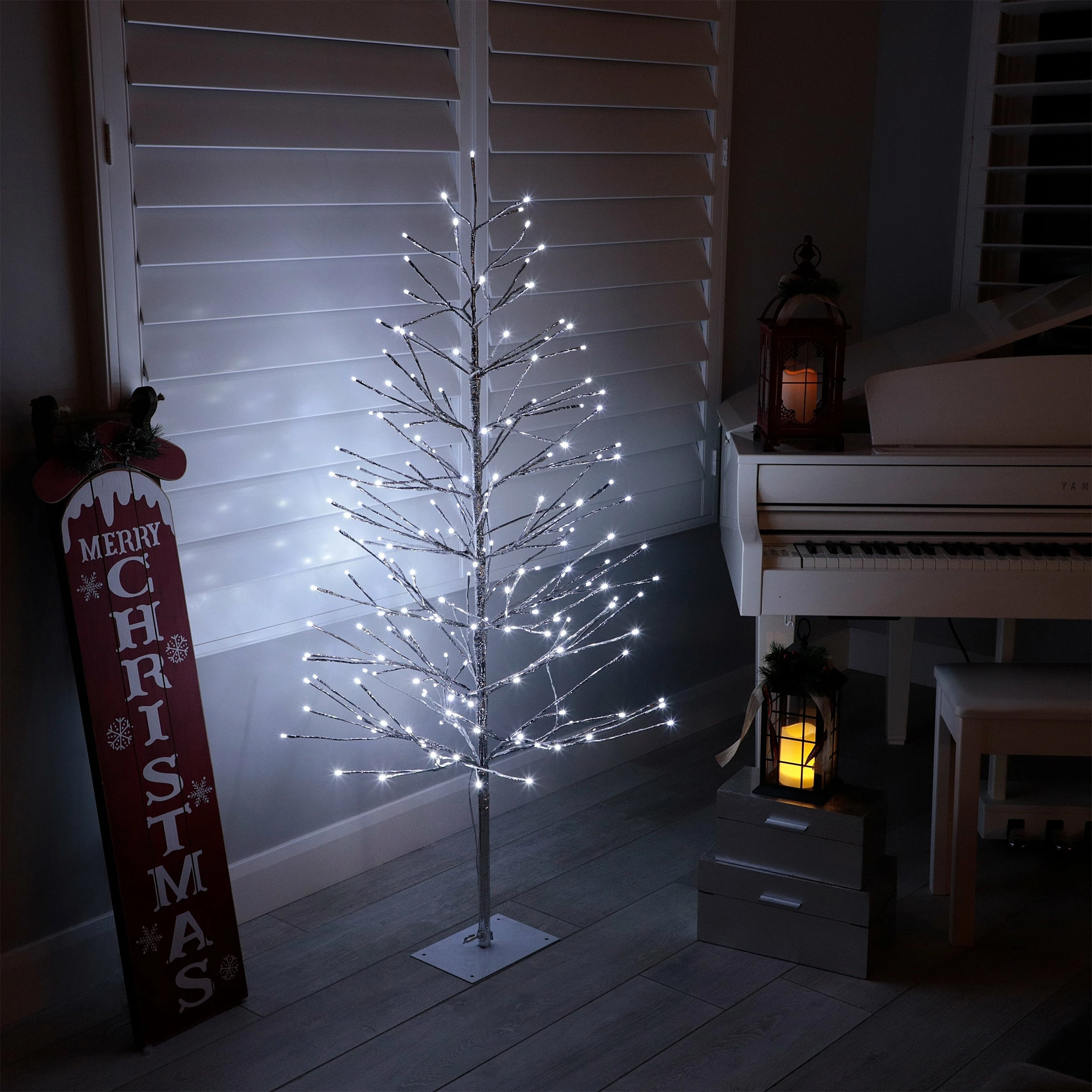 Deals π Alpine Corporation 60"H Indoor/Outdoor Artificial β Christmas Tree With LED Lights White π₯