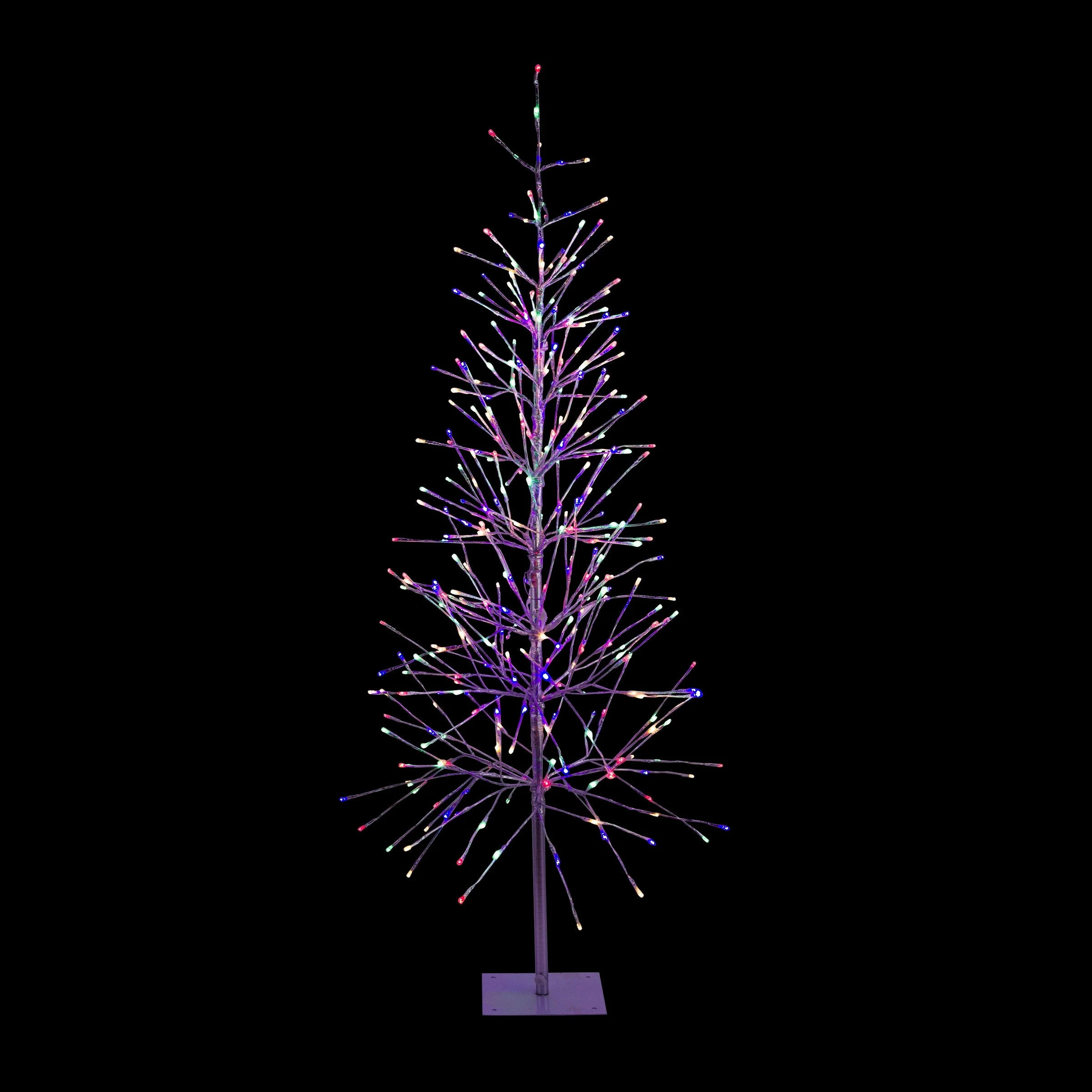 Outlet π Alpine Corporation 65"H Indoor/Outdoor Pre-Lit Silver Foil π Christmas Tree With Yard Stake And 360 LED Lights π - Image 9