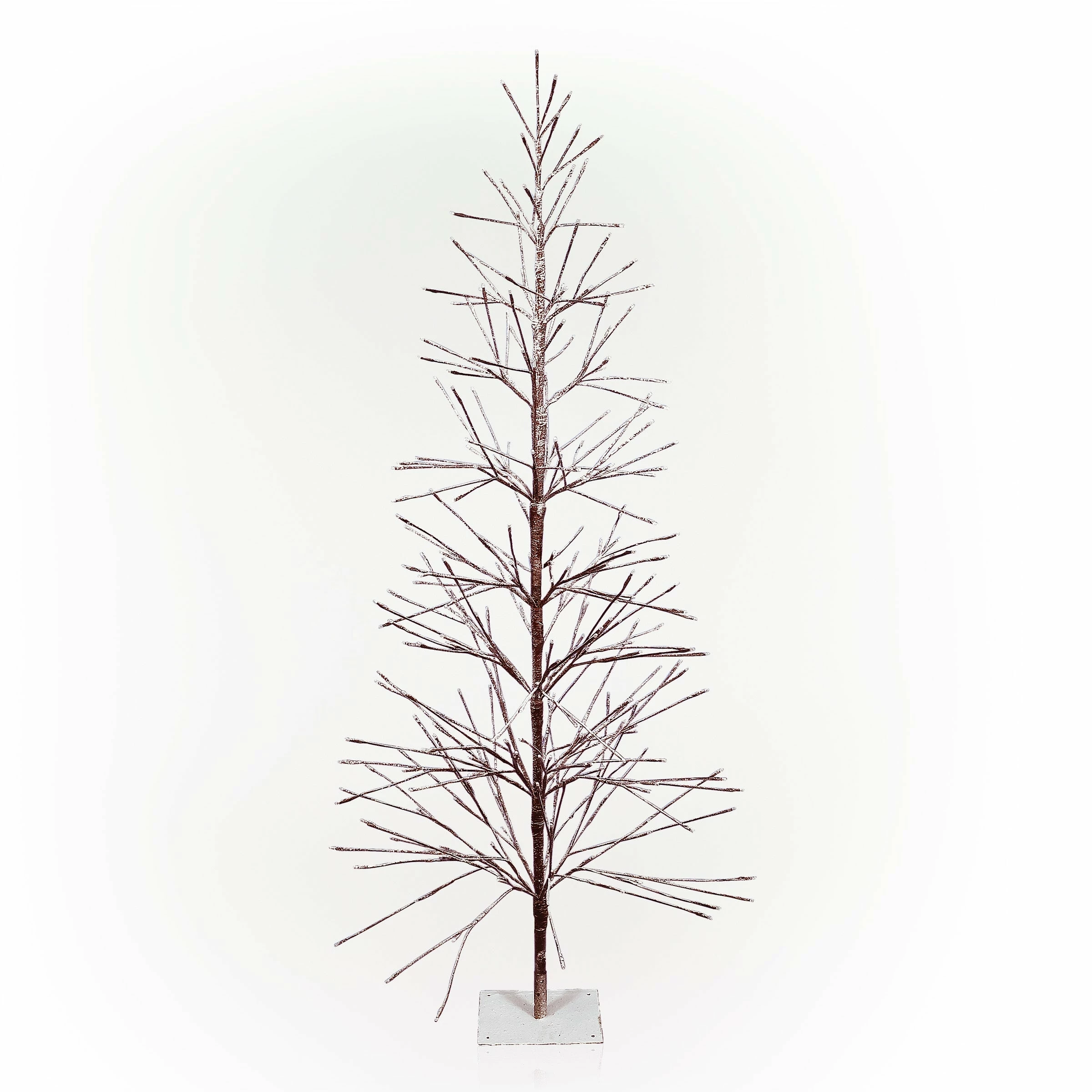 Wholesale β Alpine Corporation 71"H Indoor/Outdoor Artificial Flocked π Christmas Tree With White LED Lights, Brown π - Image 10
