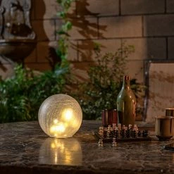 Best reviews of π― Alpine Corporation 7" Diameter Indoor/Outdoor White Glass Gazing Globe Yard Decoration With LED Lights, White β¨