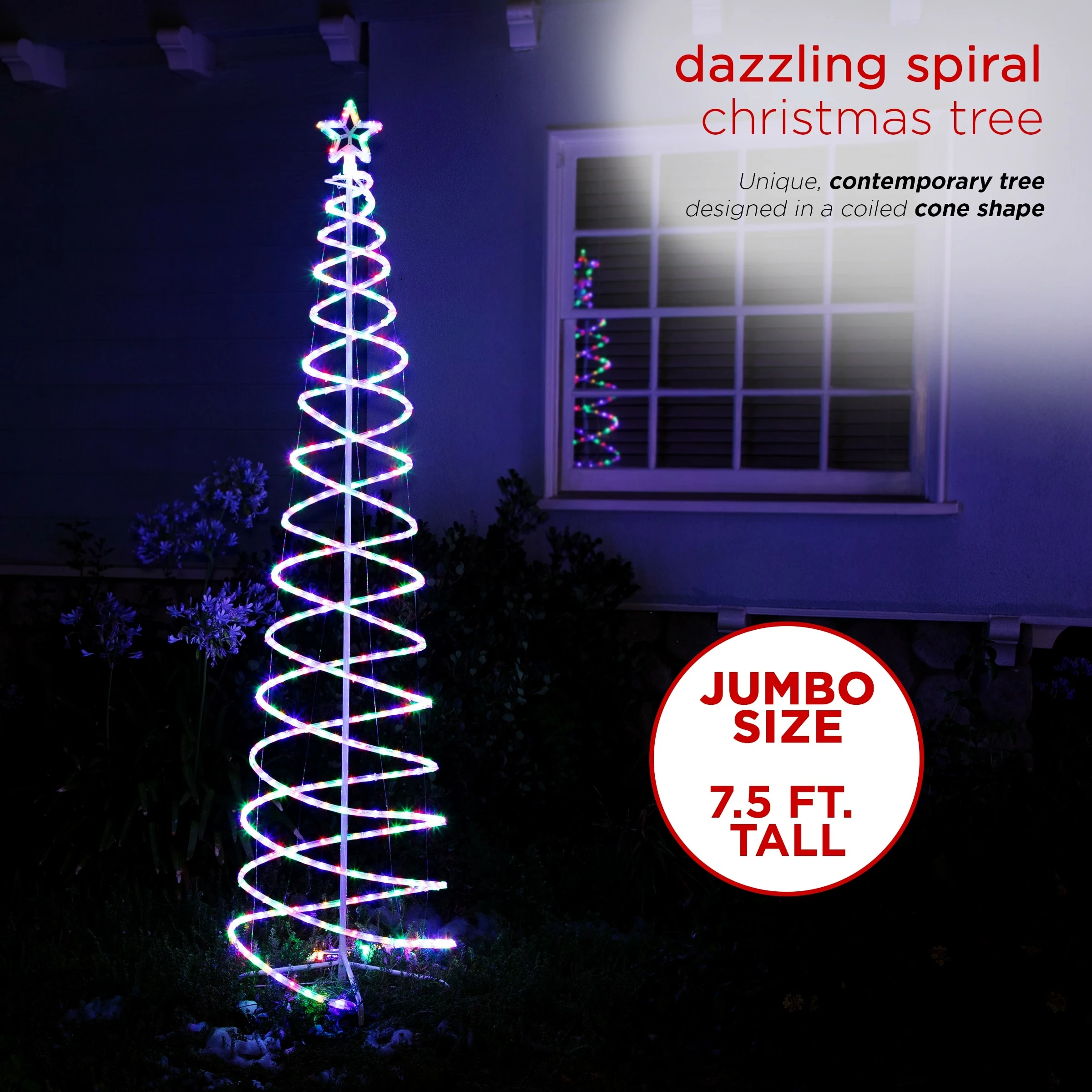 Cheapest π Alpine Corporation 82"H Indoor/Outdoor Artificial Spiral π Christmas Tree With Multi-Color LED Lights π₯ 6 Cheapest π Alpine Corporation 82"H Indoor/Outdoor Artificial Spiral π Christmas Tree With Multi-Color LED Lights π₯ - Image 4