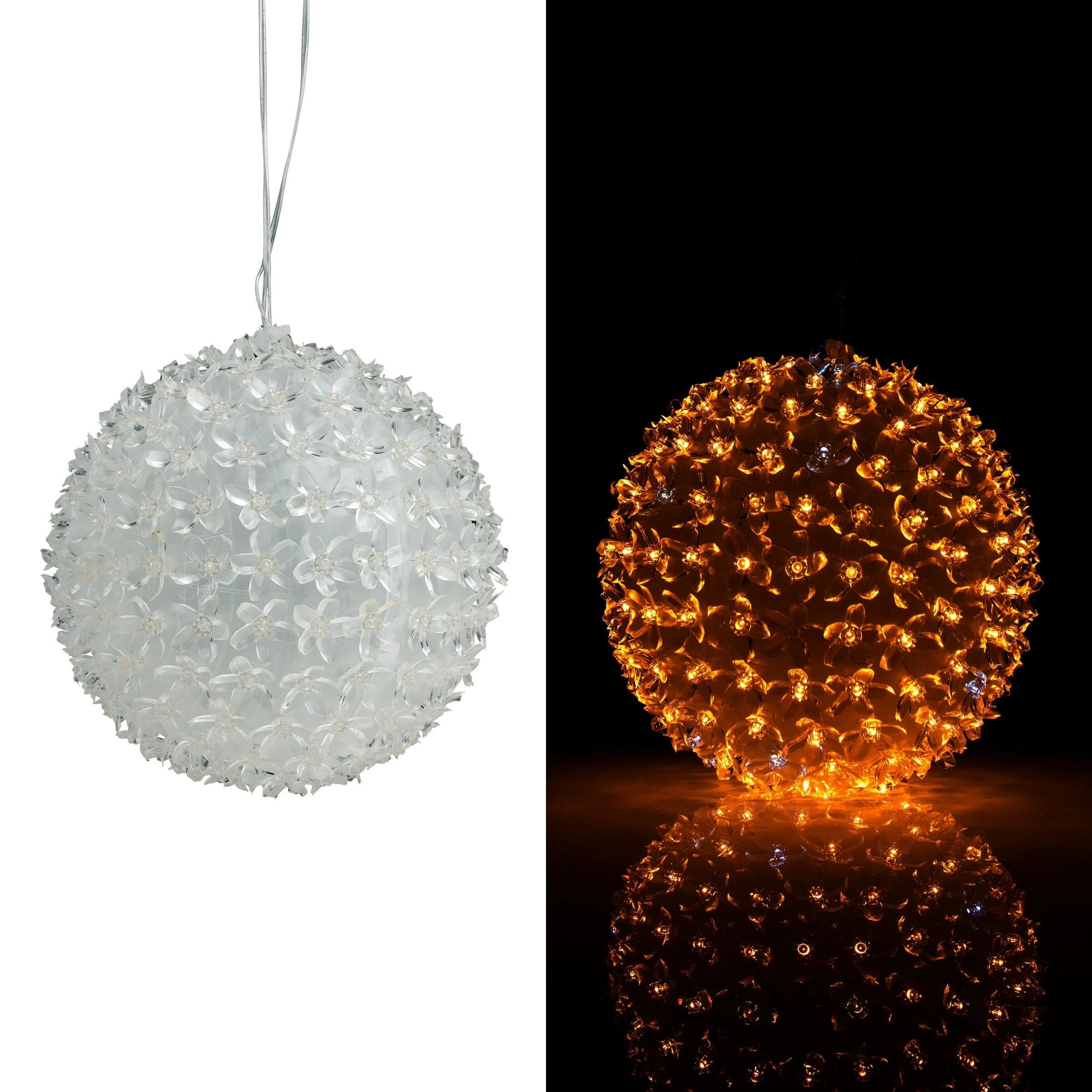 Buy β€οΈ Alpine Corporation 8"H Indoor/Outdoor π Christmas Flashing Sphere Hanging Ornament With LED Lights White π 4 Buy β€οΈ Alpine Corporation 8"H Indoor/Outdoor π Christmas Flashing Sphere Hanging Ornament With LED Lights White π - Image 2