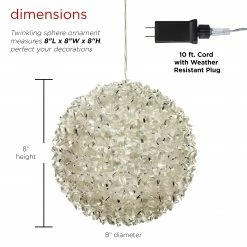 Buy β€οΈ Alpine Corporation 8"H Indoor/Outdoor π Christmas Flashing Sphere Hanging Ornament With LED Lights White π 30 Buy β€οΈ Alpine Corporation 8"H Indoor/Outdoor π Christmas Flashing Sphere Hanging Ornament With LED Lights White π -Alpine Corporation Sales Alpine Corporation 822H Indoor Outdoor Christmas Flashing Sphere Hanging Ornament with LED Lights 13