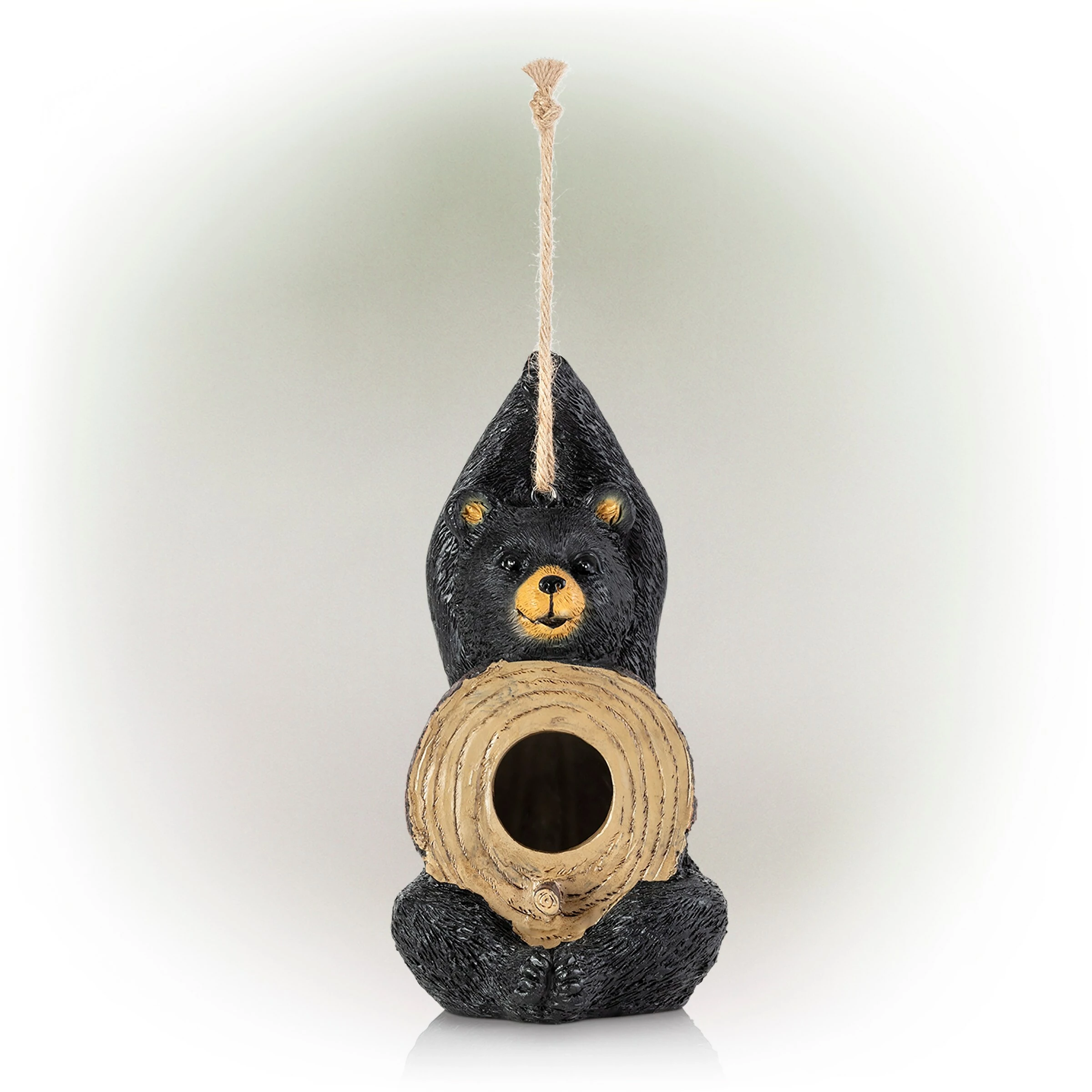 Budget π€© Alpine Corporation 10" Tall Outdoor Bear Shaped Hanging Birdhouse And Perch π - Image 2