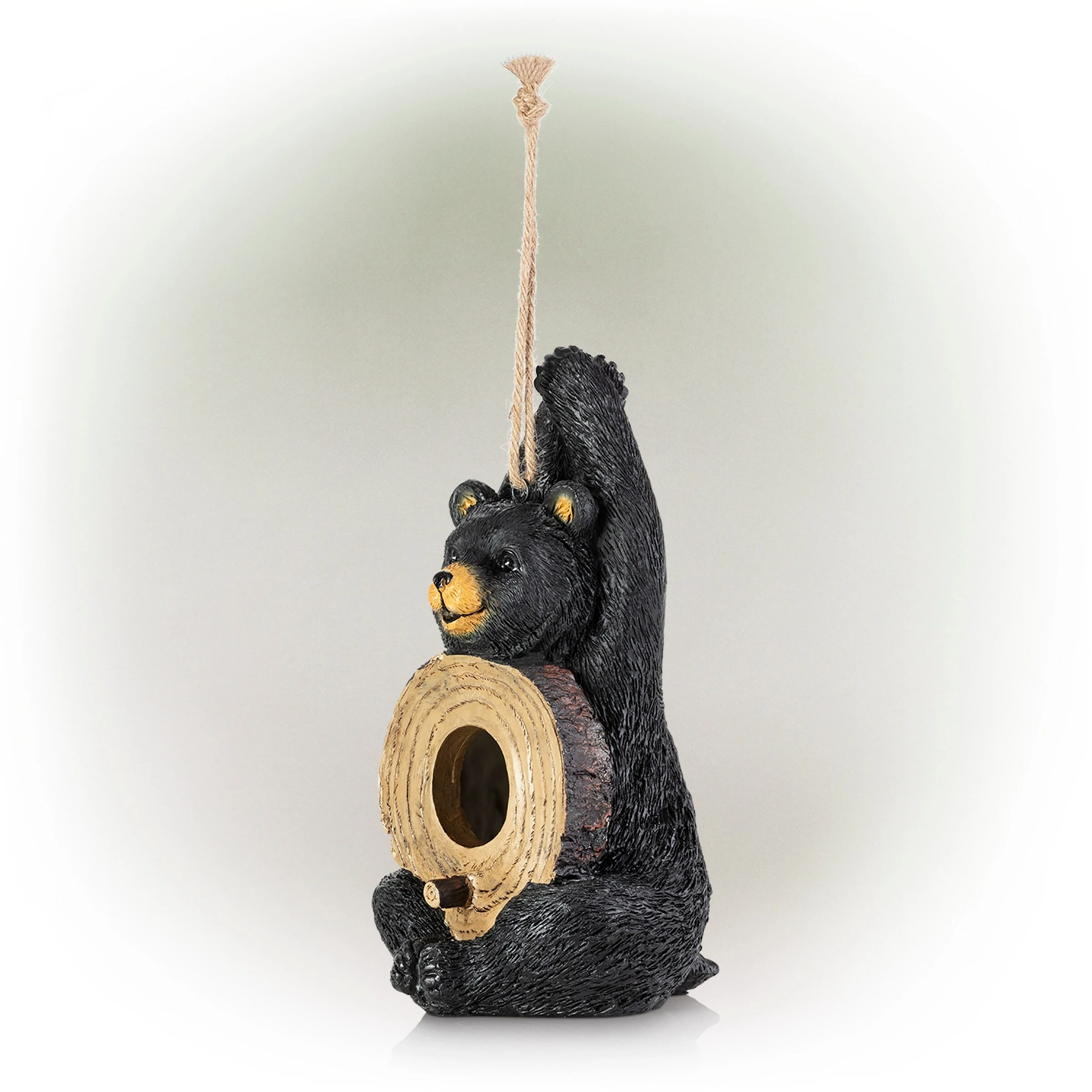 Budget π€© Alpine Corporation 10" Tall Outdoor Bear Shaped Hanging Birdhouse And Perch π - Image 8