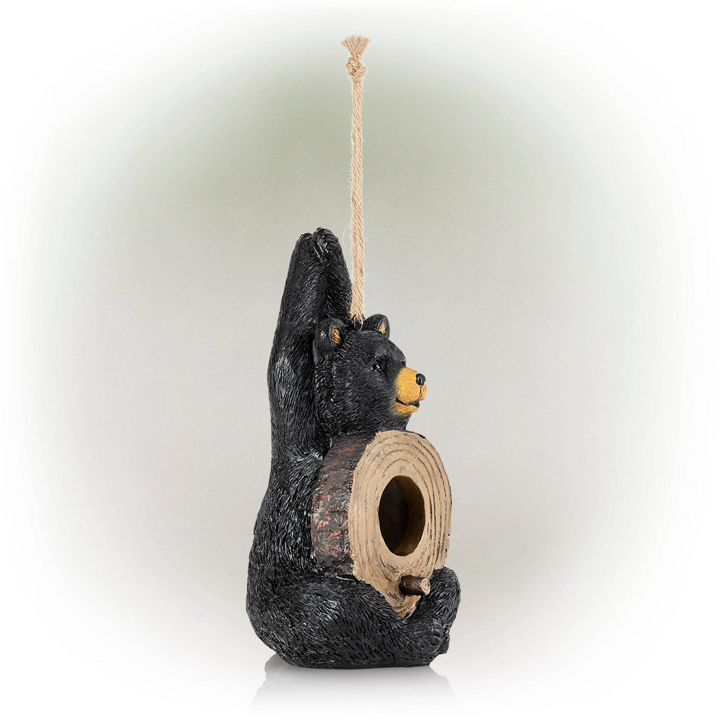 Budget π€© Alpine Corporation 10" Tall Outdoor Bear Shaped Hanging Birdhouse And Perch π - Image 9