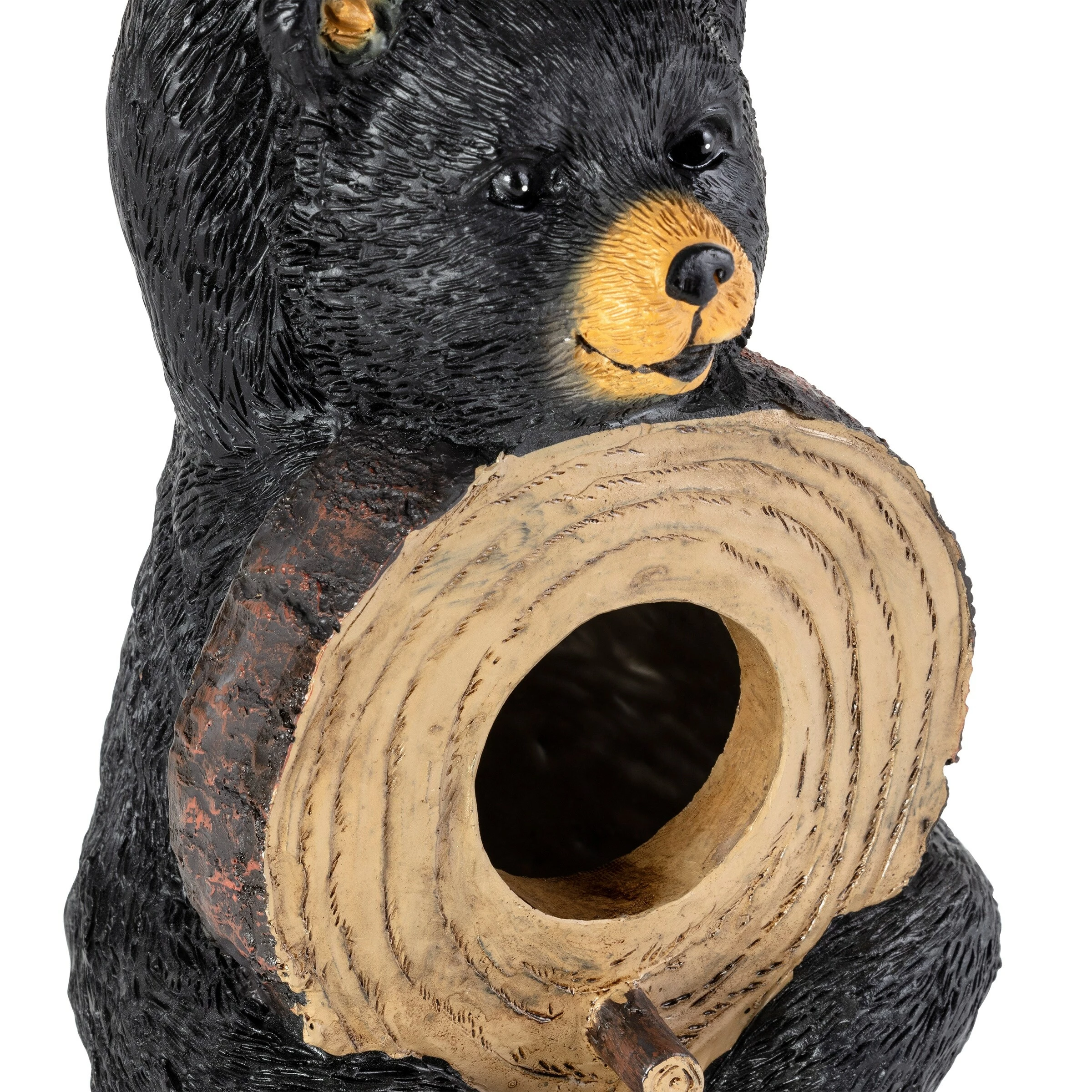 Budget π€© Alpine Corporation 10" Tall Outdoor Bear Shaped Hanging Birdhouse And Perch π - Image 12