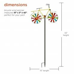 New ๐ Alpine Corporation 42" Tall Outdoor Metal Bicycle Wind Spinner Garden Stake Decoration, Multicolor ๐ 15 New ๐ Alpine Corporation 42" Tall Outdoor Metal Bicycle Wind Spinner Garden Stake Decoration, Multicolor ๐ -Alpine Corporation Sales Alpine Corporation Bicycle Windmill2C Outdoor2C 4222 Tall 2