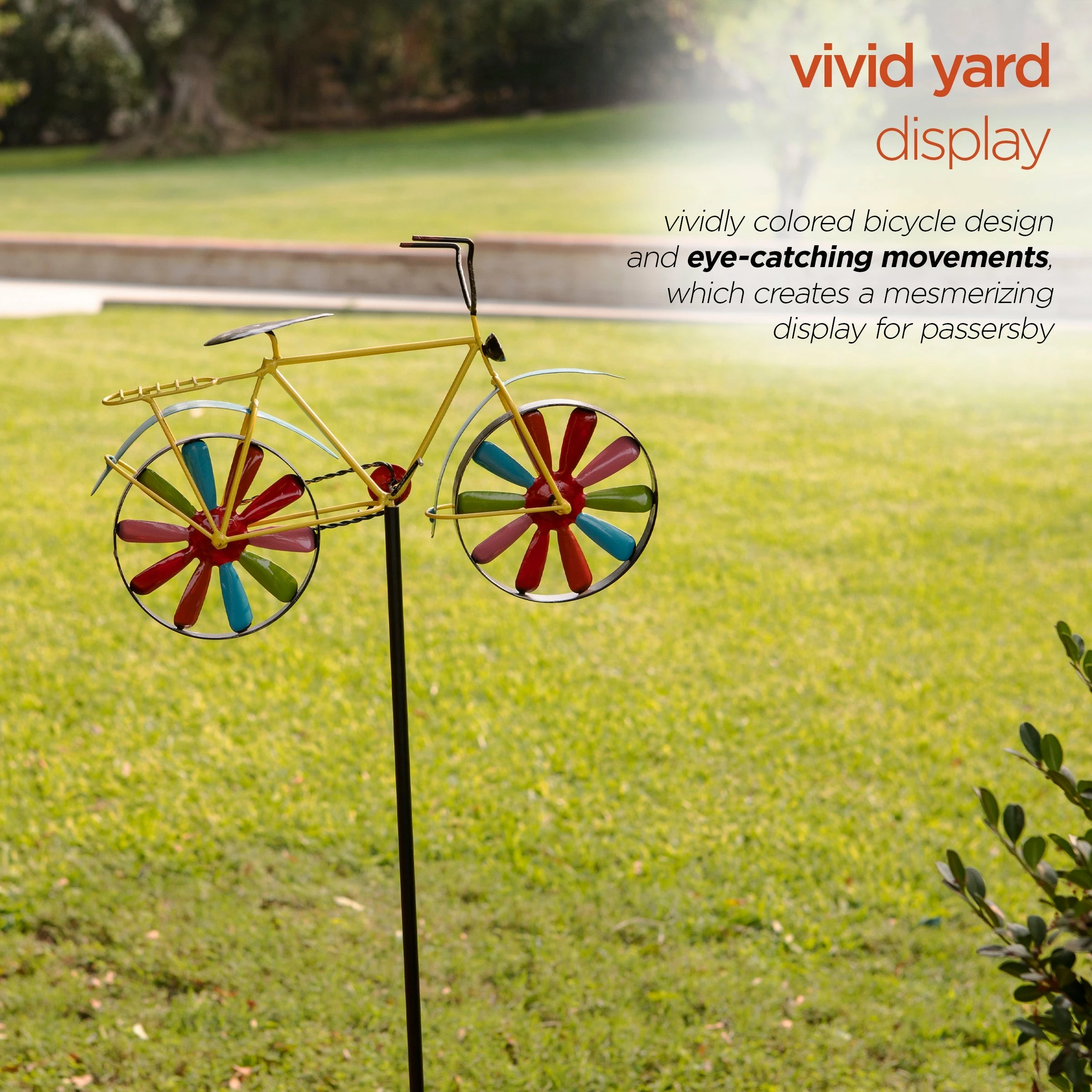 New ๐ Alpine Corporation 42" Tall Outdoor Metal Bicycle Wind Spinner Garden Stake Decoration, Multicolor ๐ 8 New ๐ Alpine Corporation 42" Tall Outdoor Metal Bicycle Wind Spinner Garden Stake Decoration, Multicolor ๐ - Image 6