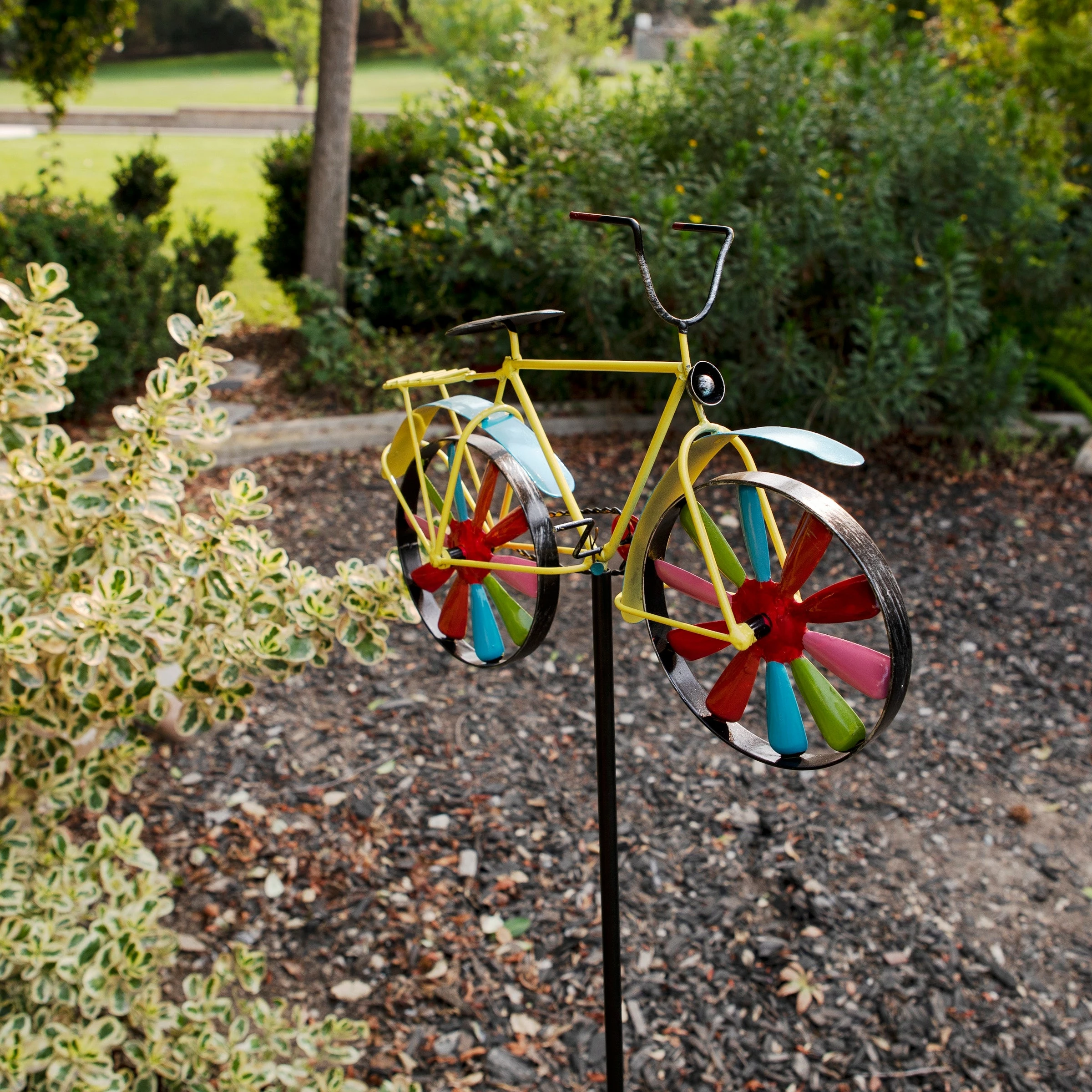 New ๐ Alpine Corporation 42" Tall Outdoor Metal Bicycle Wind Spinner Garden Stake Decoration, Multicolor ๐ 3 New ๐ Alpine Corporation 42" Tall Outdoor Metal Bicycle Wind Spinner Garden Stake Decoration, Multicolor ๐